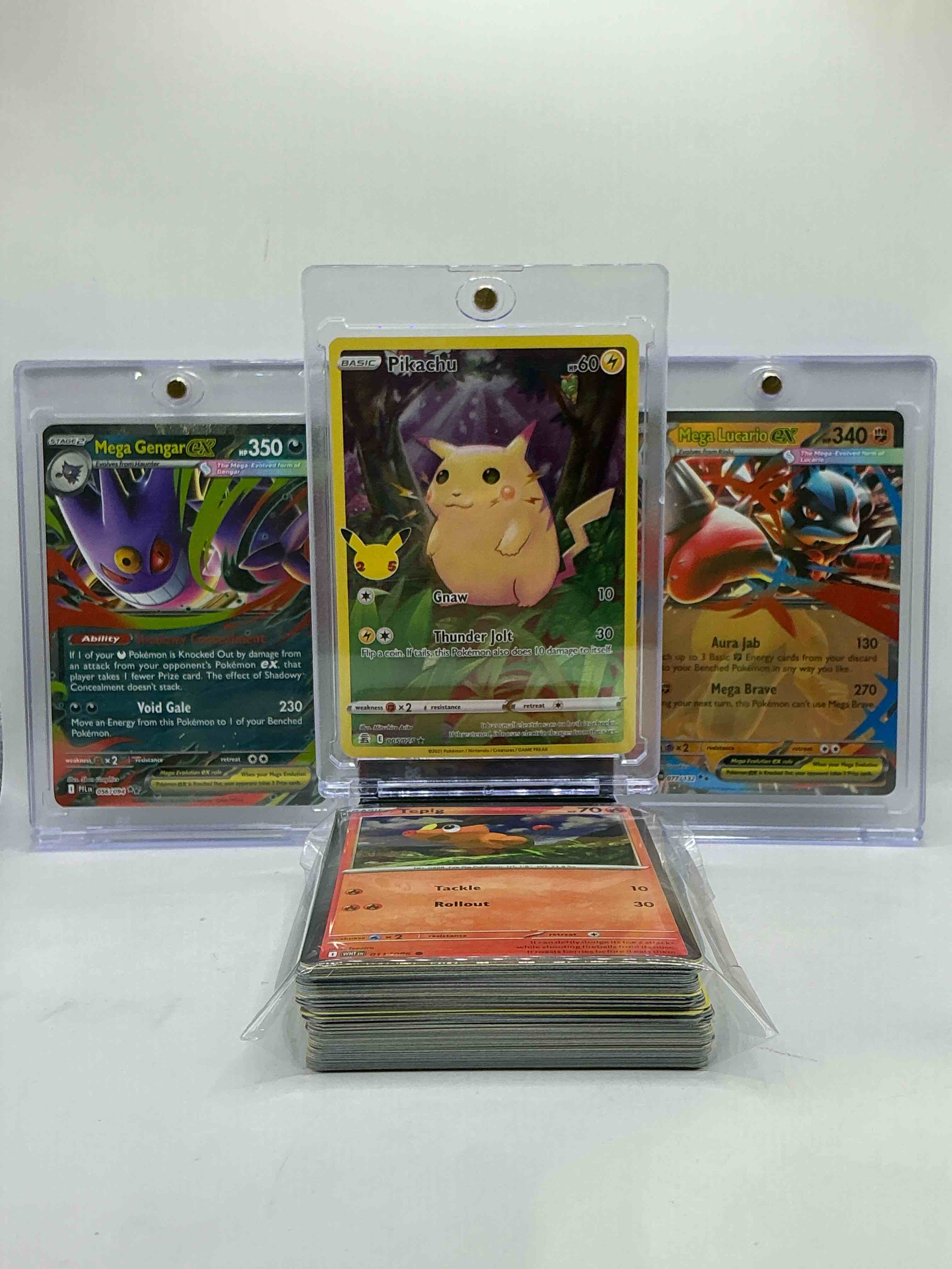 Mega Lucario EX, Pikachu Holo & Mega Gengar EX & More! Pokémon Palooza! Insane 50 Card Lot, Includes Commons, Holos, Legends & More! WOW!