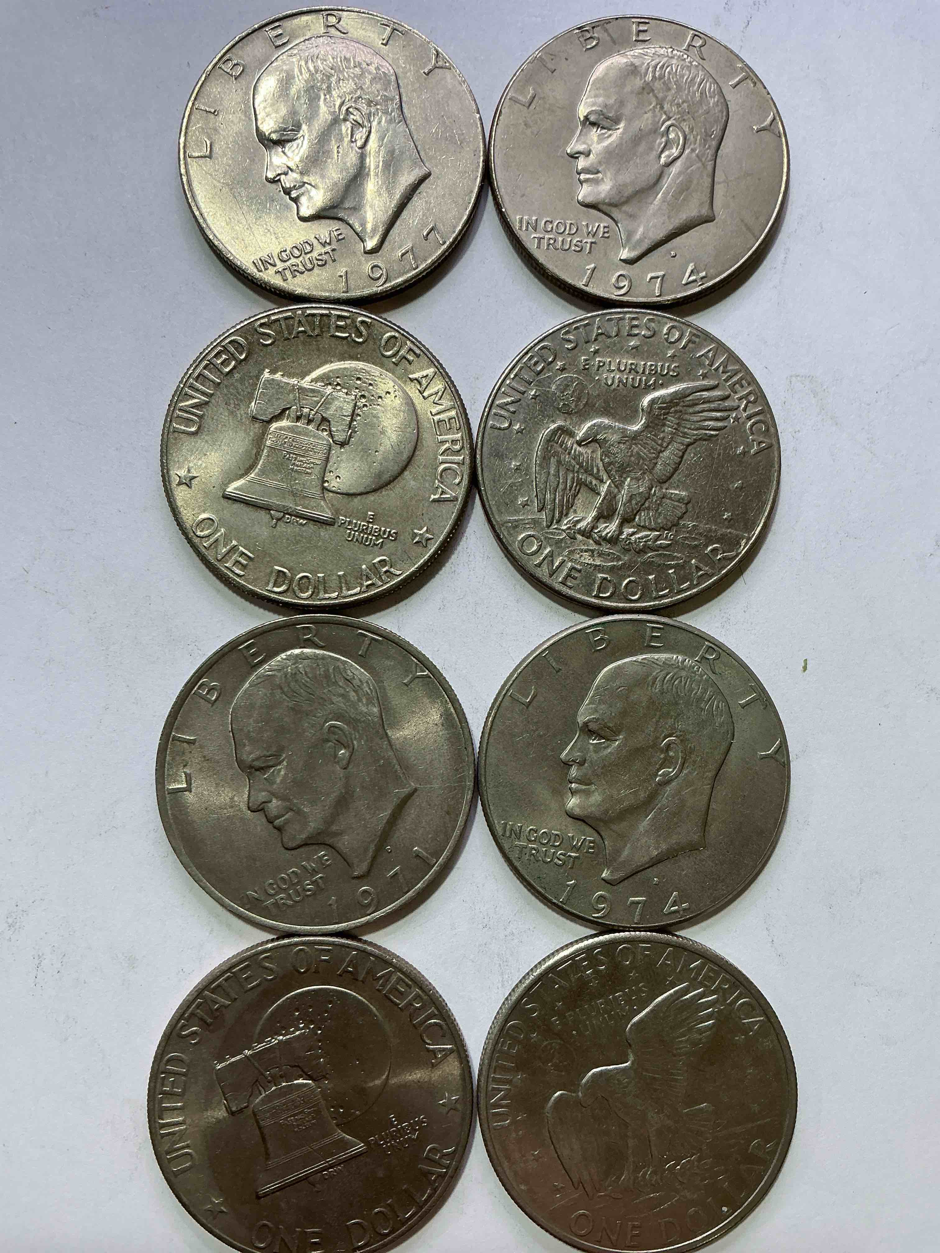 Gorgeous Eisenhower Dollar Coins! These Striking, Large U.S. Coins Were Minted From 1971-1978. Here Are Gorgeous Examples Of “Ike" Dollars From 1976 & Other Years! These Coins Have Become Immensely Popular With Collectors & Some Have Great Toning!