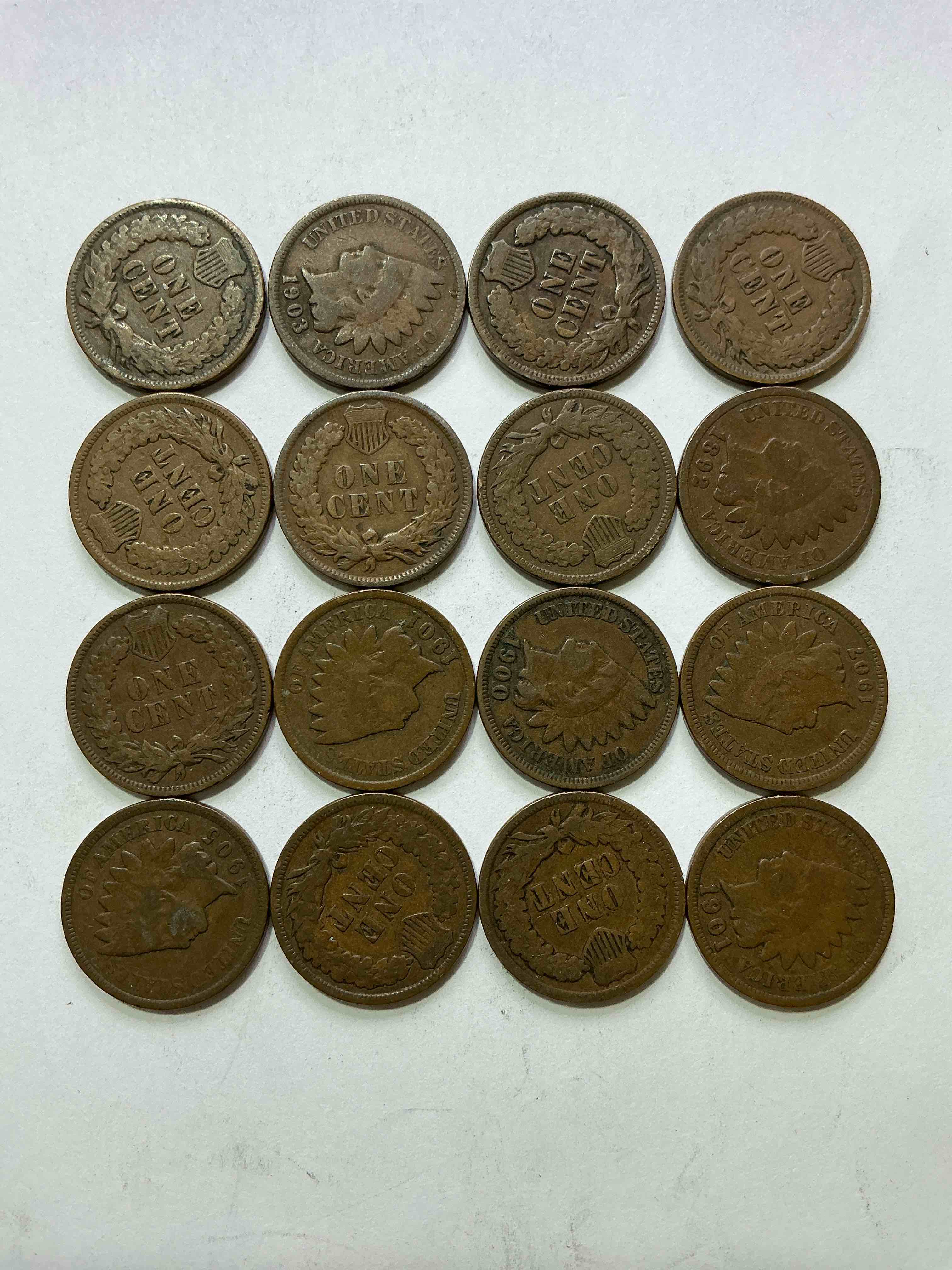 Indian Head Pennies! These Gorgeous U.S. Pennies Were Minted From 1859-1909 & Have Become Serious Collector Items! The "Indian Head" Design Is Actually A Representation Of Lady Liberty Wearing An Indian Headdress. Here Are Beautiful, Well-Kept Examples Representing Many Different Mint Years! Great For Collecting, Investing & Learning History, & Rare With Visible Dates!