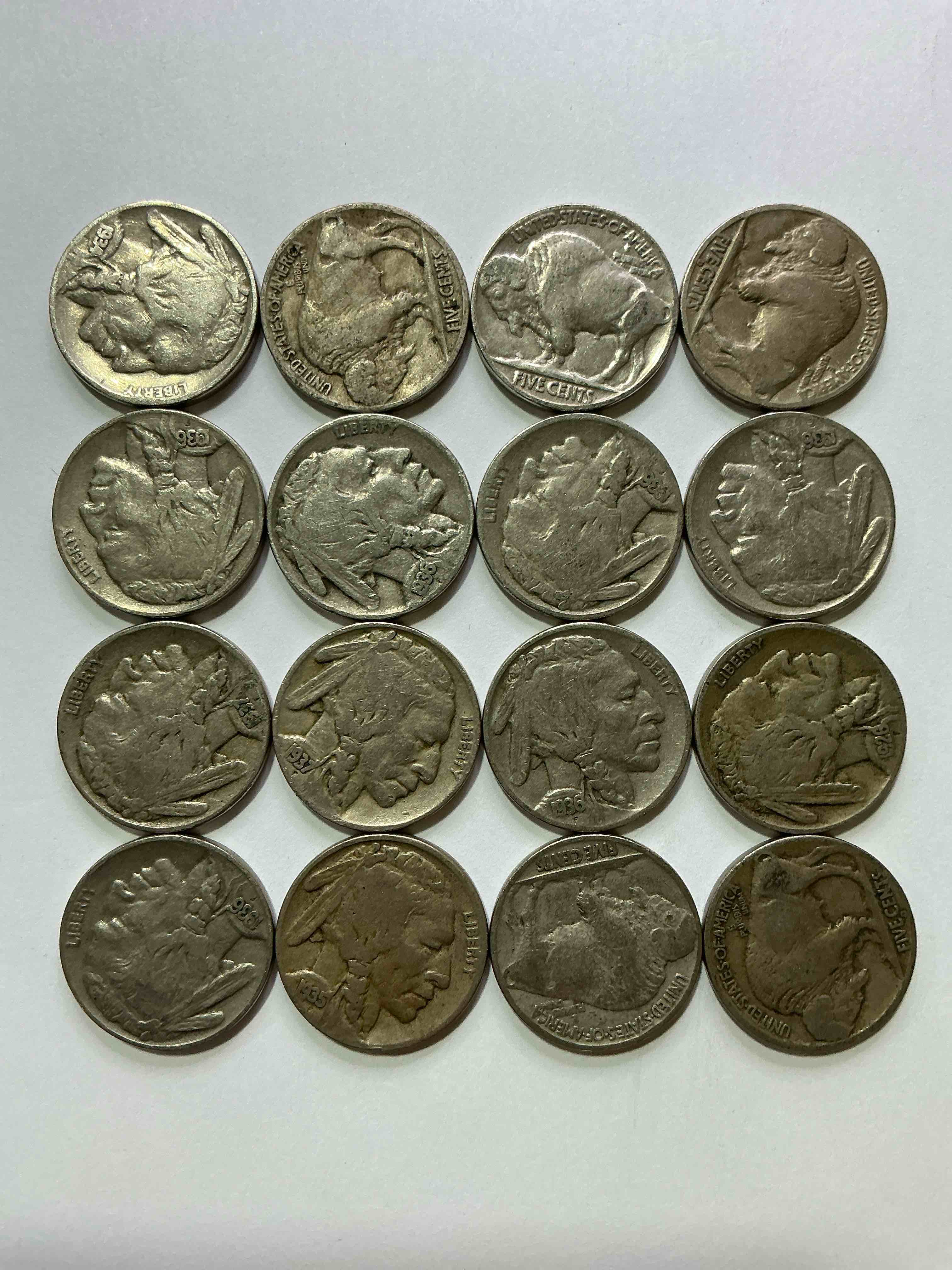 Historic Buffalo Nickels! Indian Head Buffalo Nickels Were Minted From 1913 To 1938 & Have Become A Favorite For Coin Collectors Around The World! Own Pieces Of American History With These Cool Indian Head Buffalo Nickels In Circulated Condition, Most With Visible Dates Which Is Very Rare For Buffalo Nickels!
