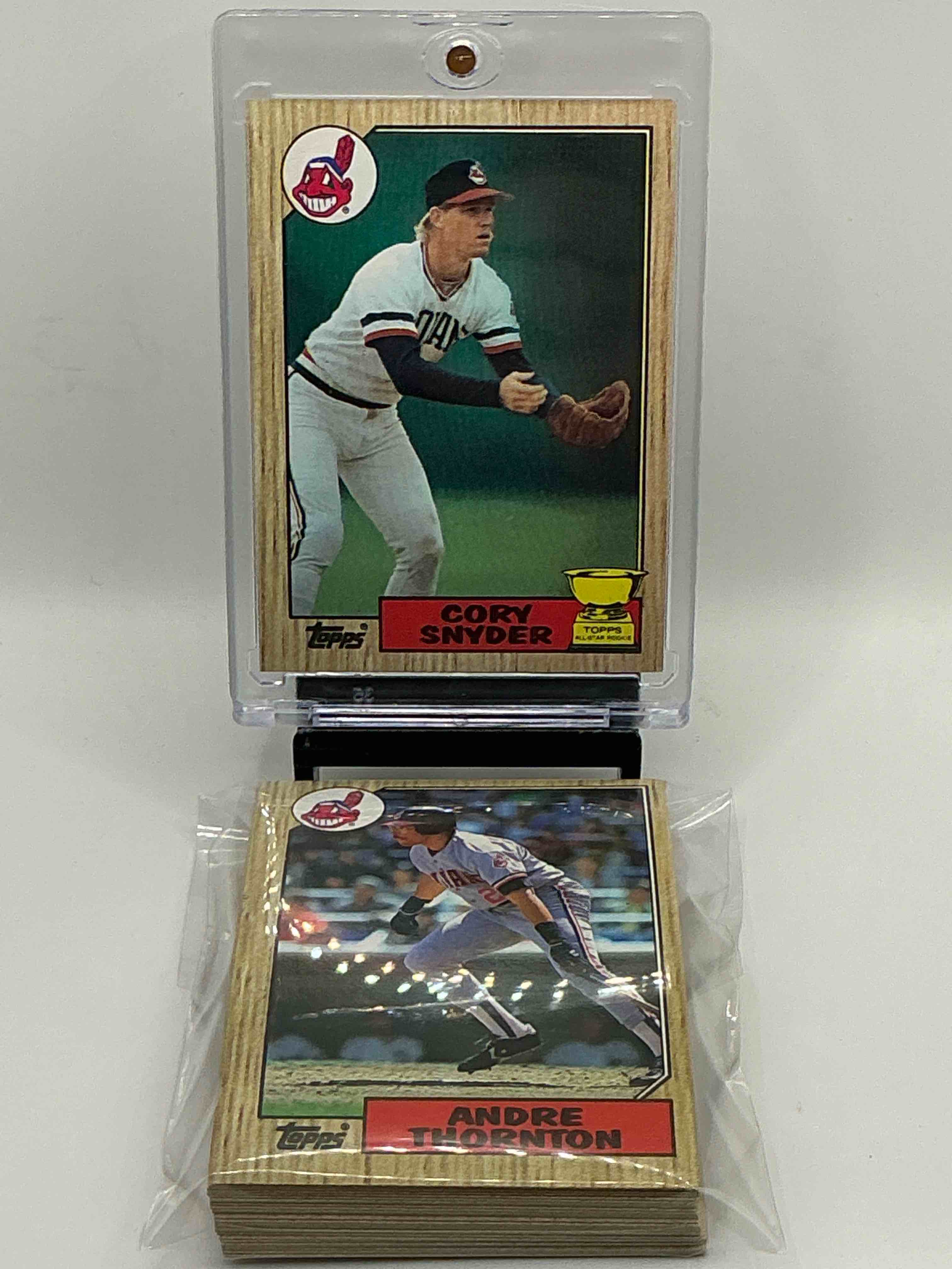 indians 1987 team set! wow! 27 card craziness! legends & indians players from 1987! cory snyder, julio franco & more! 