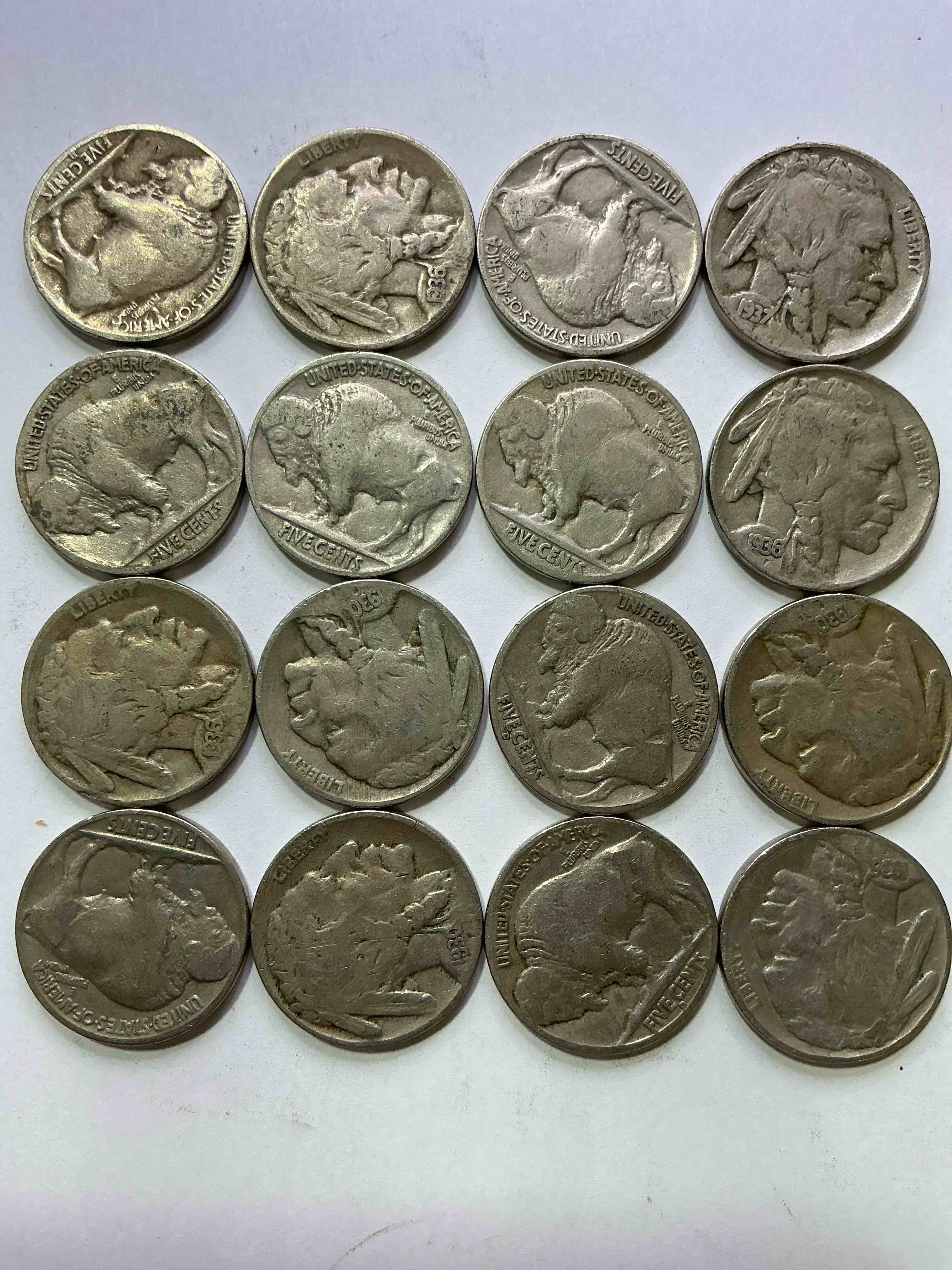 Historic Buffalo Nickels! Indian Head Buffalo Nickels Were Minted From 1913 To 1938 & Have Become A Favorite For Coin Collectors Around The World! Own Pieces Of American History With These Cool Indian Head Buffalo Nickels In Circulated Condition, Most With Visible Dates Which Is Very Rare For Buffalo Nickels!