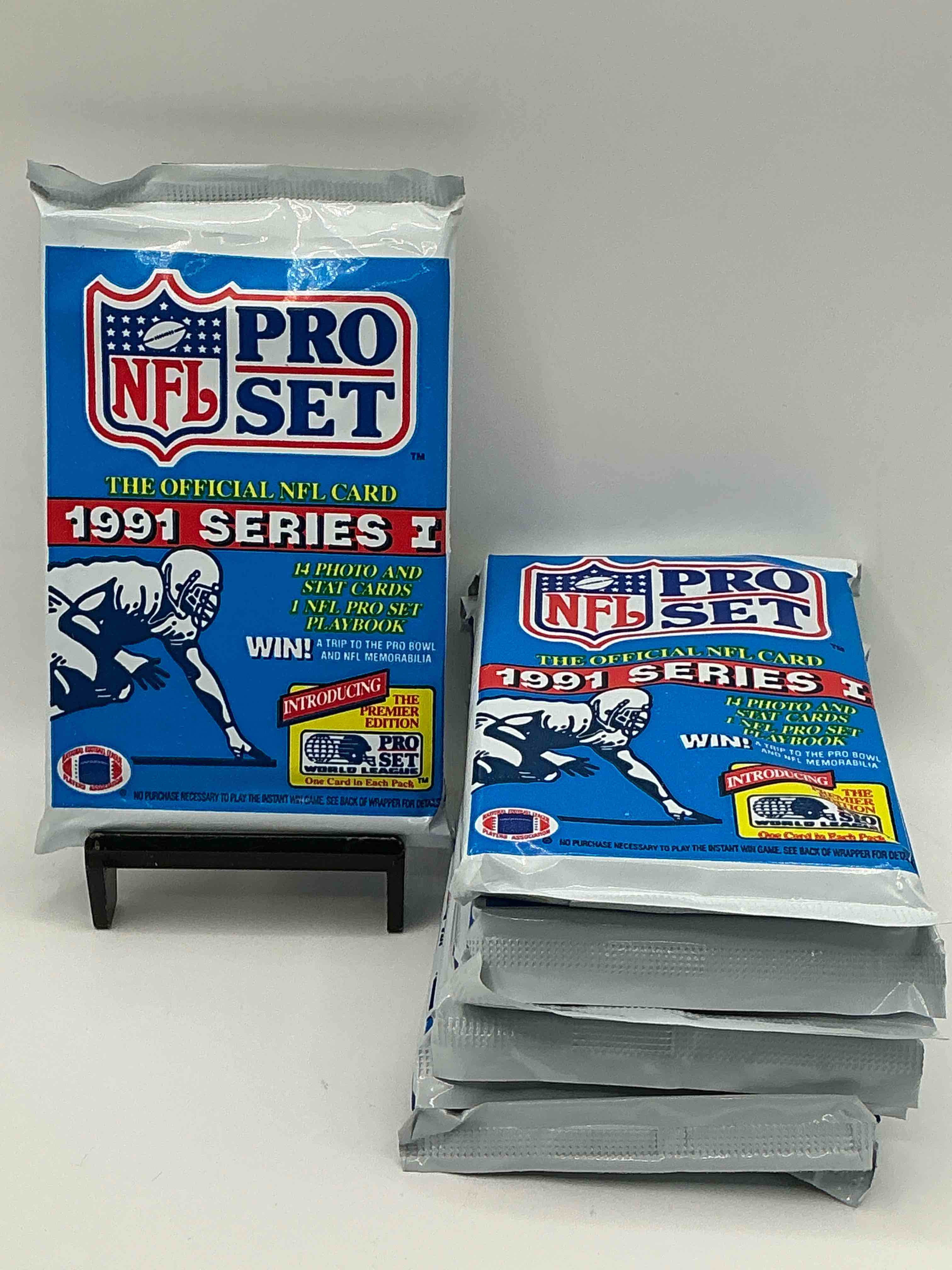 1991 pro set platinum edition series i unopened packs! search for brett favre rookie & bill belichick coach rookie card as well as santa claus card!
