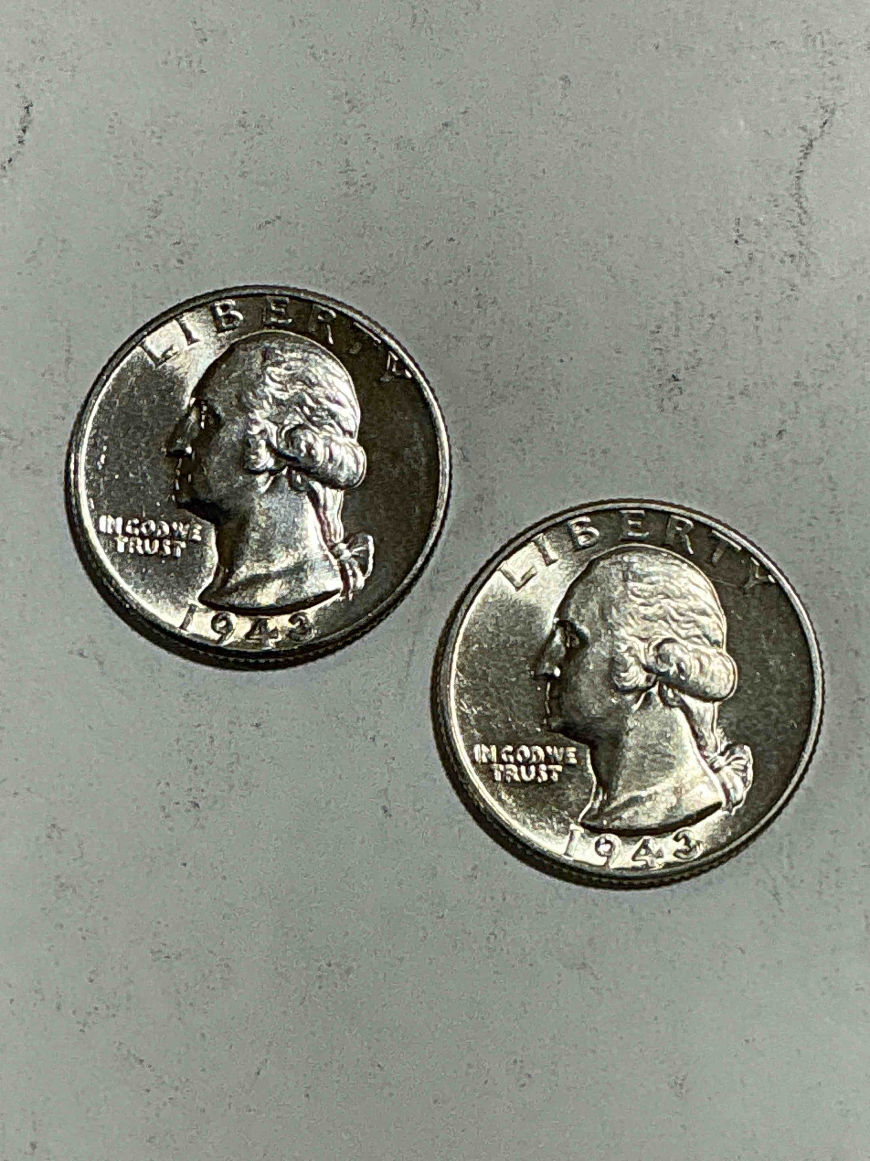 George Washington Brilliant Silver! Pre 1965 U.S. Quarter Dollar Coins Were Actually Silver, Here Are Two Great Examples Of Awesome, Pristine George Washington Silver Quarters, Stunning & Uncirculated! Rare Mints! Great For Investing In Precious Metals! These Coins Were Minted At 90% Silver and 10% Copper, Giving Them A Net Weight Of .18084 Ounces Of Pure Silver Per Coin! Very Hard To Find Uncirculated, Stunning! Invest In Fine U.S. Silver!