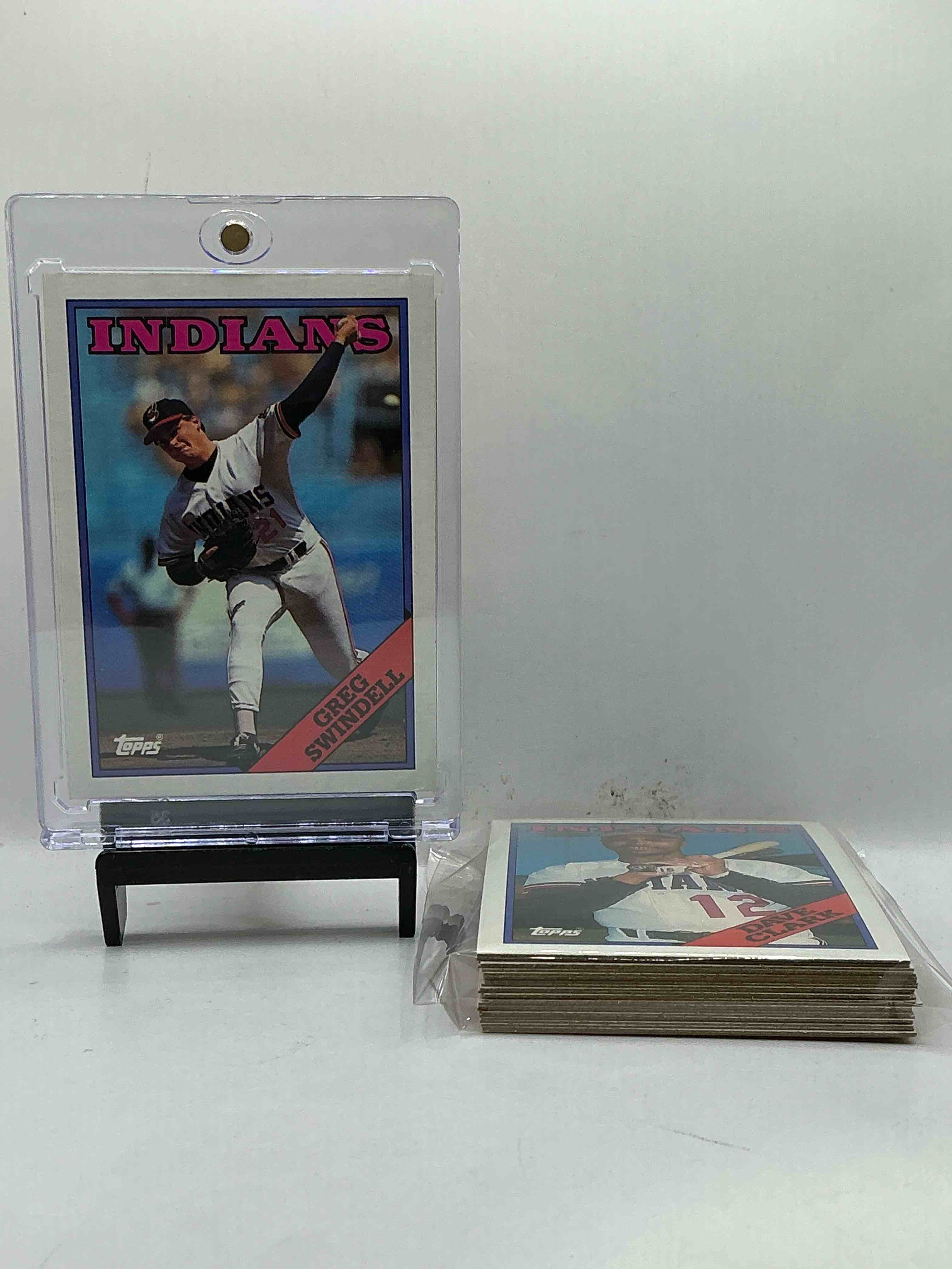 indians 1988 team set! wow! 27 card craziness! legends & indians players from 1988! greg swindell, dave clark & more! 