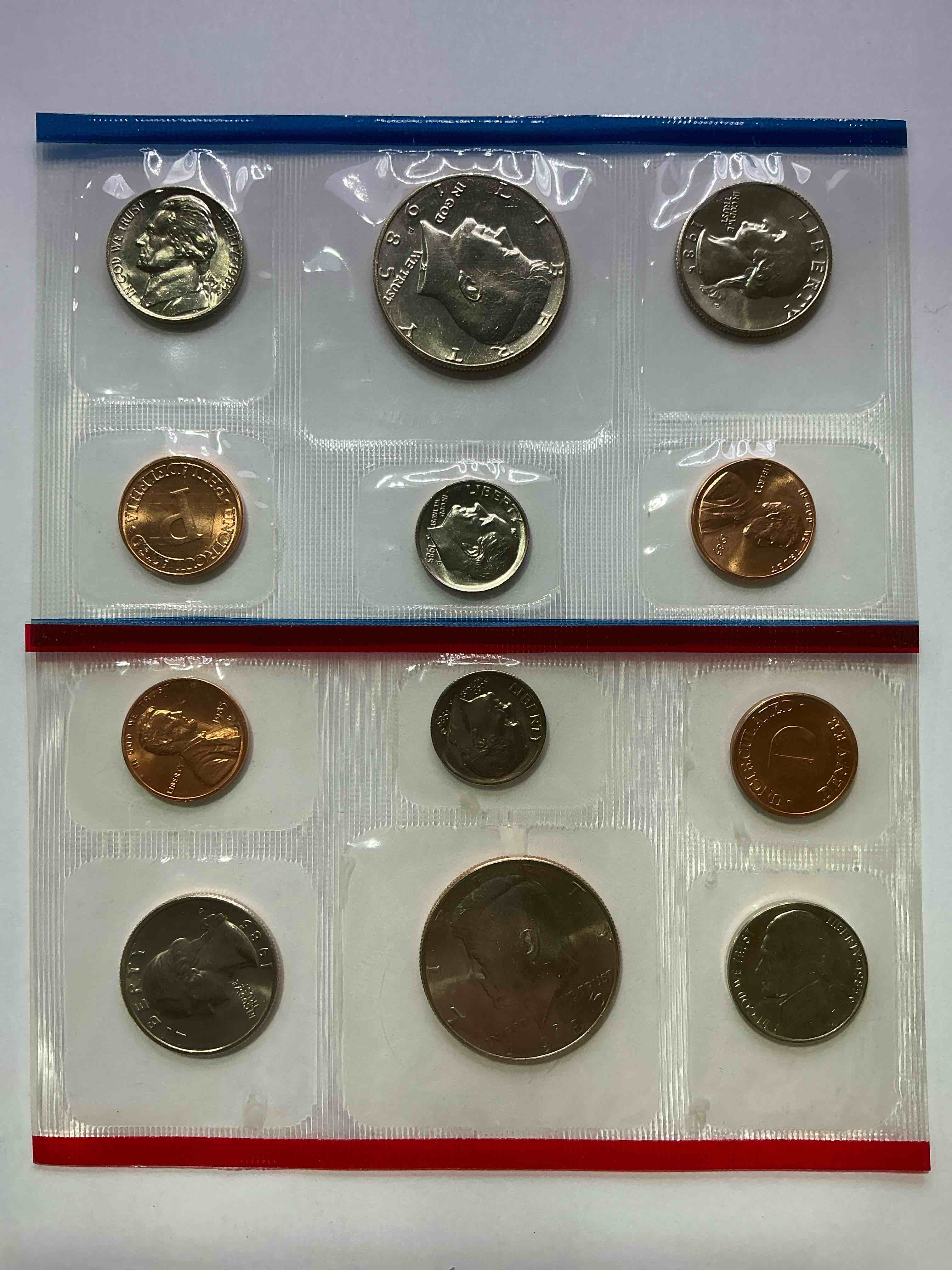 1985 Mint Coins! 12 Coin Lot, All Uncirculated! Pennies, Quarters, Nickels & Dimes! WOW!