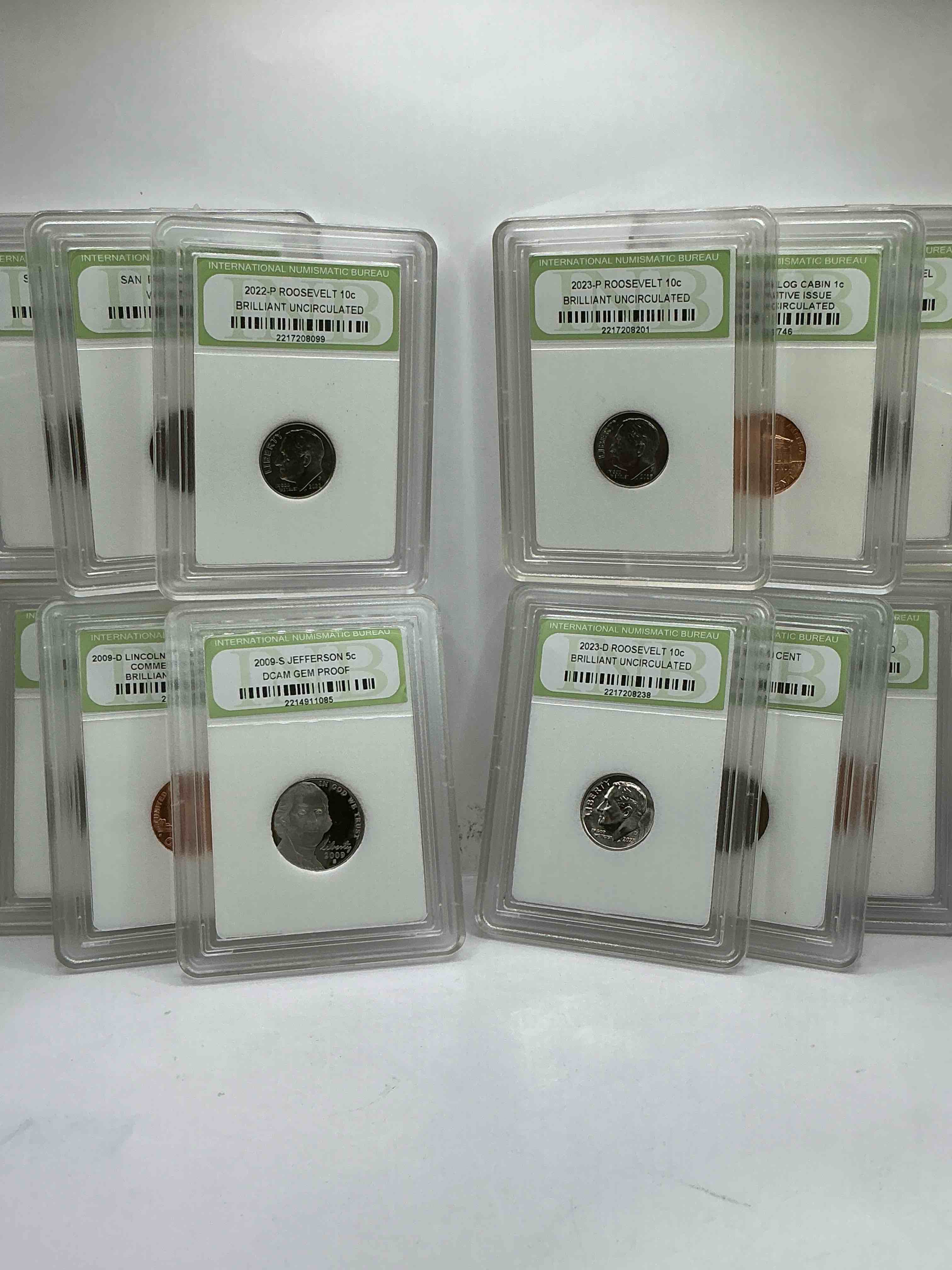 Collector's Dream! 12 Different Rare, Slabbed U.S. Collector Coins In Certified/Catalogued Protective Slab Cases! A Great Way to Build An Incredible Collection Of Protected, Rare U.S. Coins! Great For The Coin Fan & Collector!