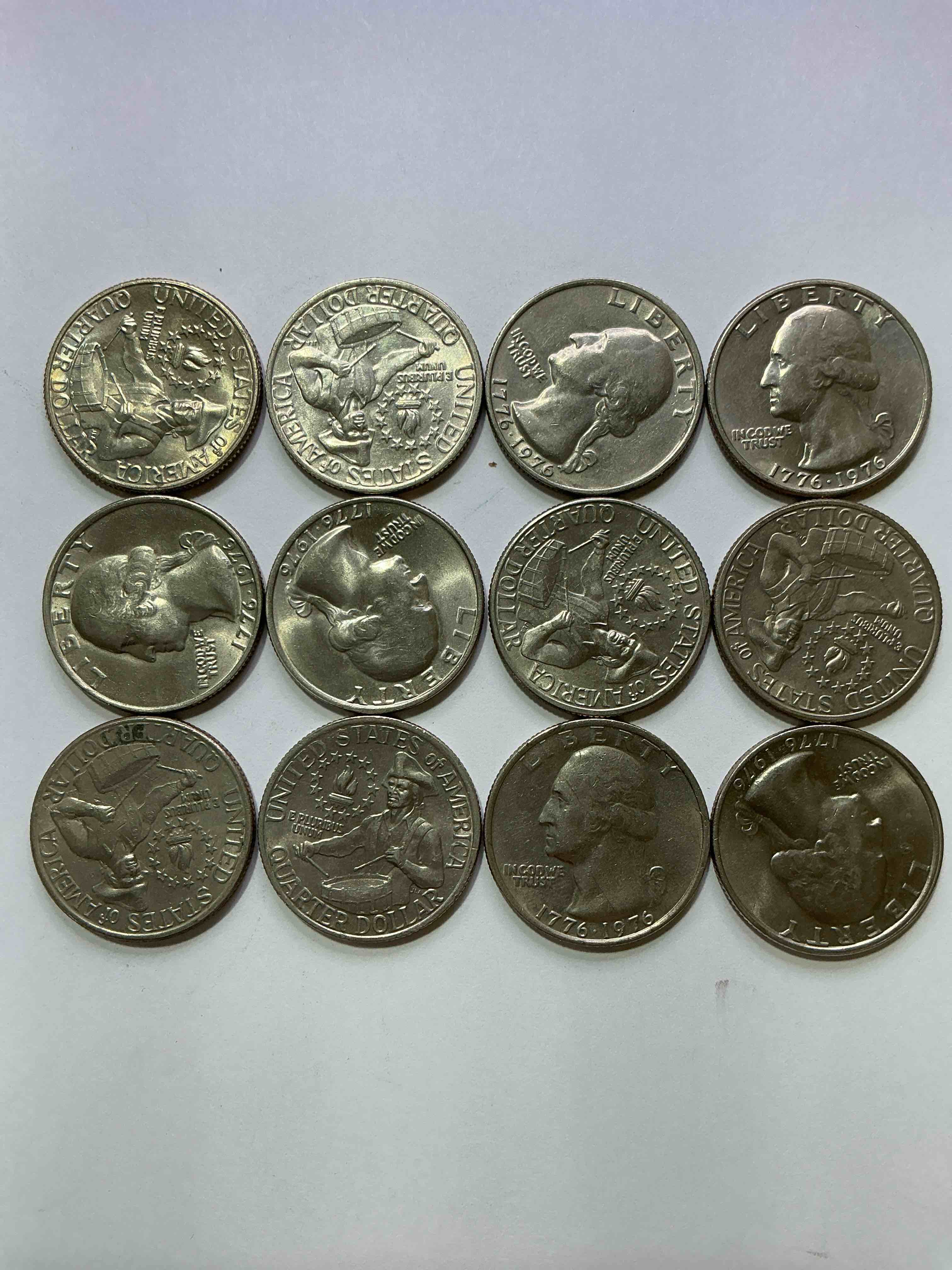 1976 Bicentennial Bliss! Quarters! In 1976 The U.S. Mint Produced Coins Celebrating The 200 Year Anniversary Of America. Up For Auction Are Awesome Examples Of Bicentennial Quarters Produced For This... The Infamous 200 Year Anniversary Edition! Highly Desirable For Collectors! Own Pieces Of History & Get Ready For America's 250 Year Anniversary Coming Soon!