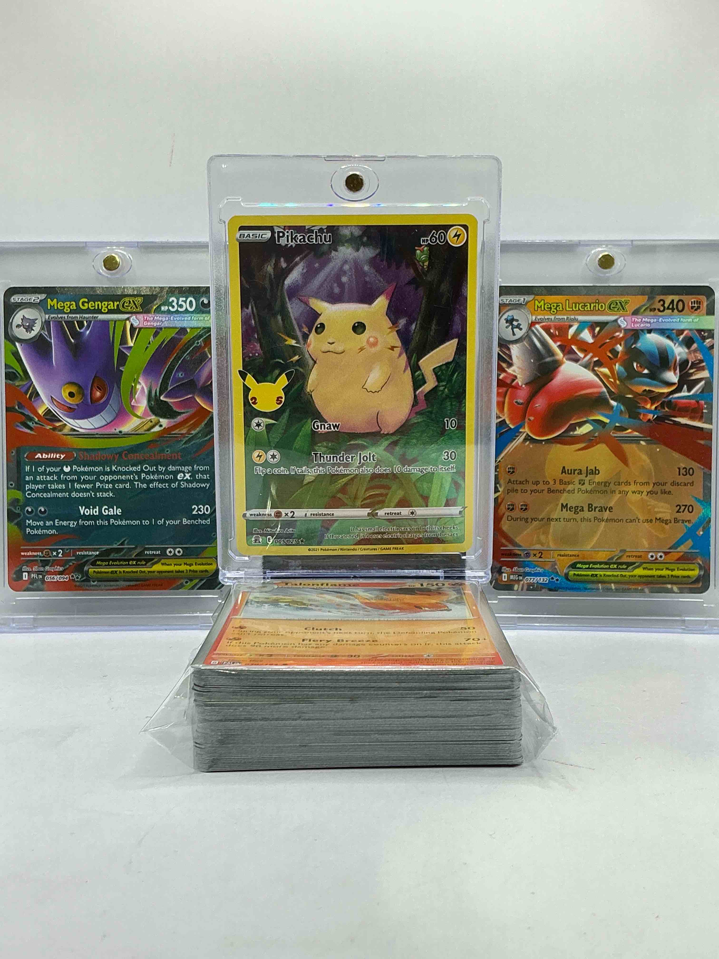 Pikachu, Mega Gengar EX & Mega Lucario! This 50 Card Pokemon Palooza Lot Includes Commons, Legends, Heroes, Holos & More! Insane!