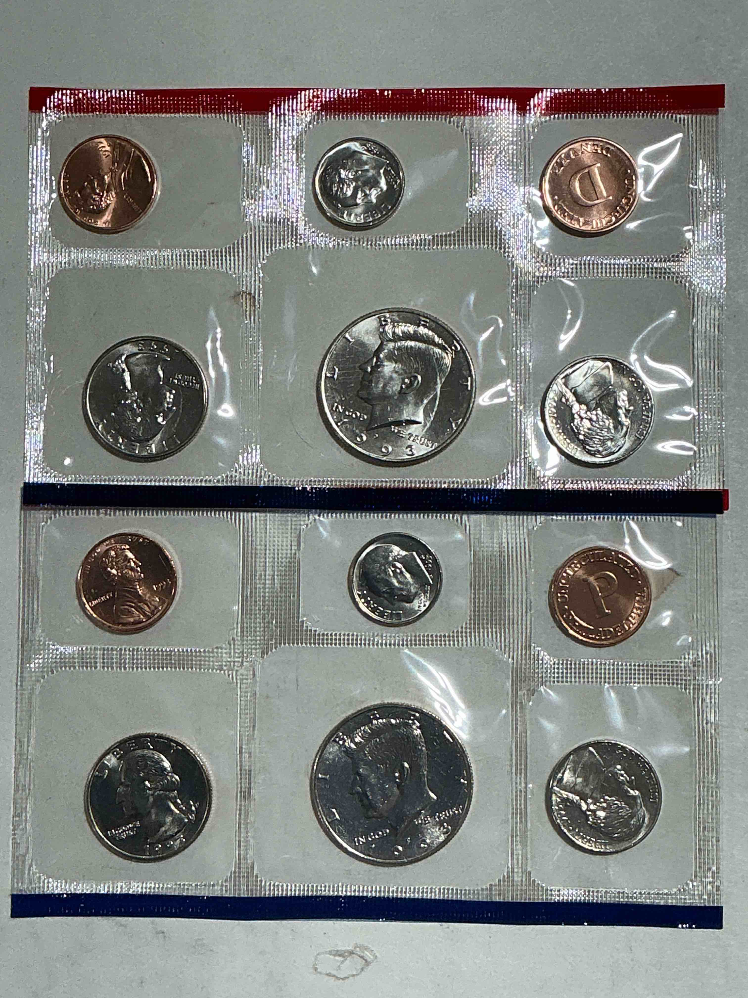 1993 mint coins! 12 coin lot, all uncirculated! pennies, quarters, nickels & dimes! wow!