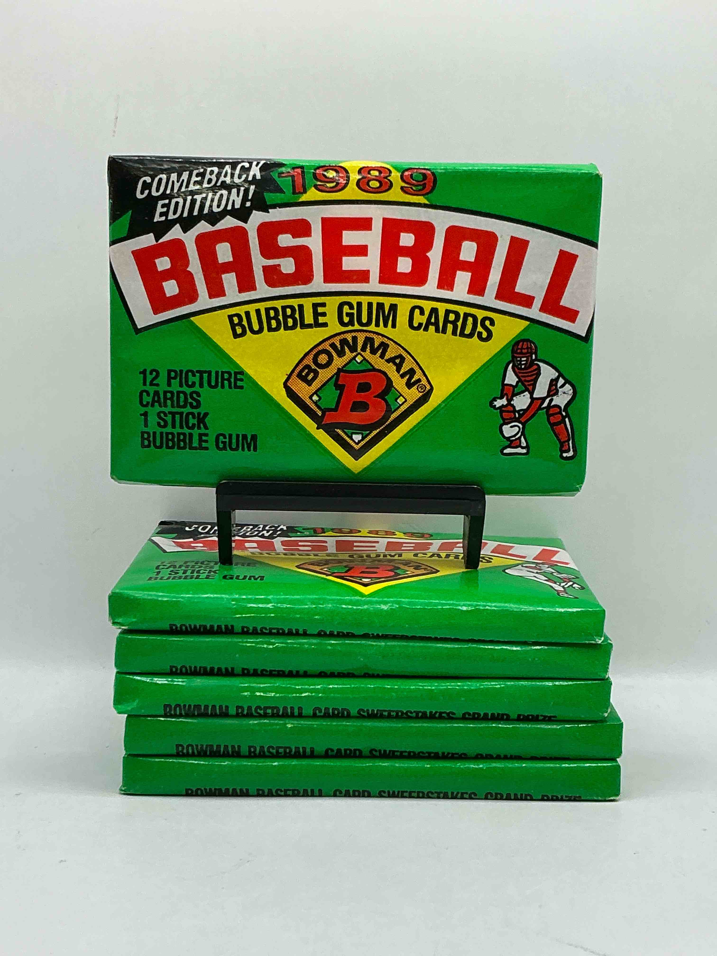 1989 bowman comeback edition baseball cards! direct from original box! search for ken griffey jr. rookie card & valuable bo jackson & nolan ryan cards!