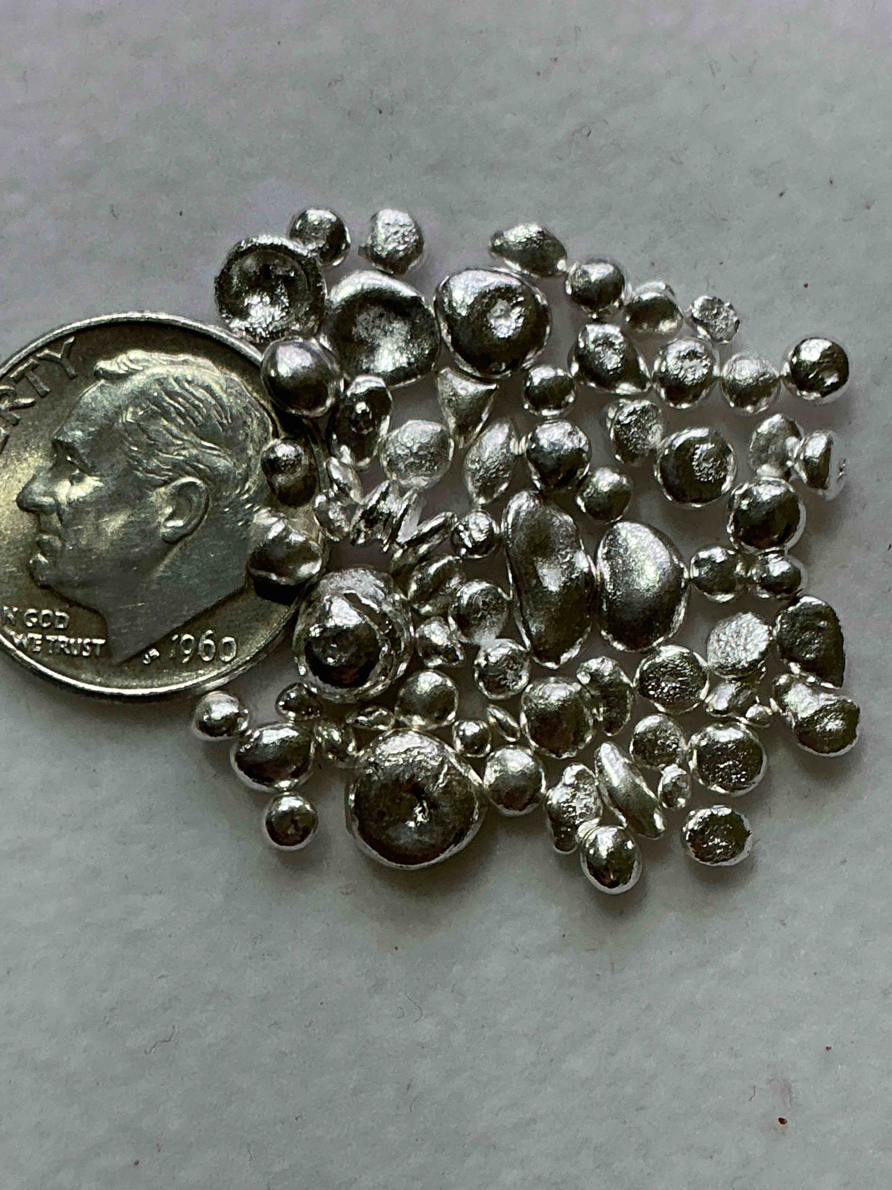 Condition photo showing New/Like New for Silver Nuggets! .999 US Fine Silver, In Small Nugget Form! Total Weight Of All Nuggets In Lot Approximately 9 Grams, Bid Is Per Nugget! A Cool Way To Invest In Fine US Silver! Includes Collector Capsule!