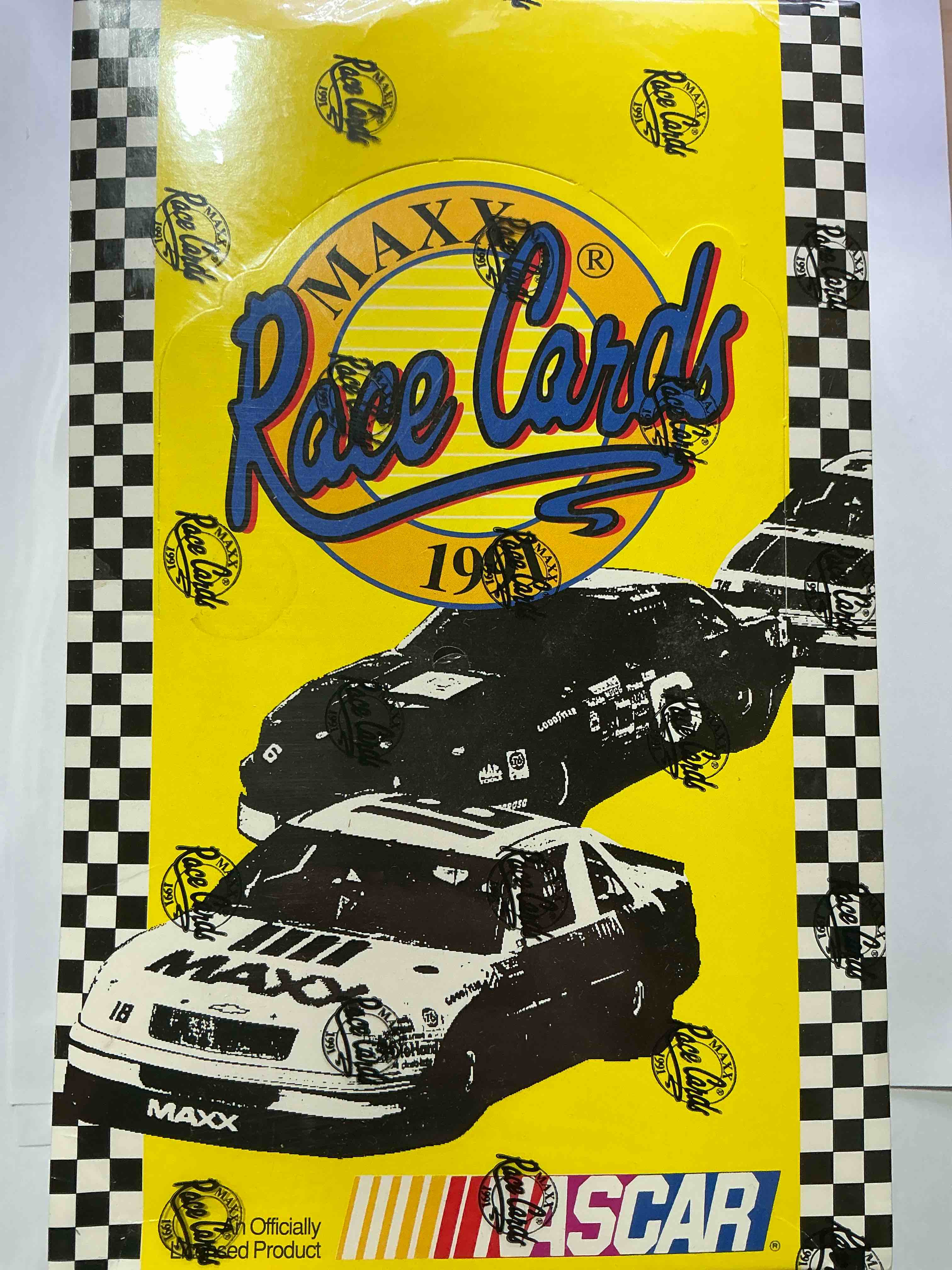 wow! 1991 maxx race card sealed box! 36 pack craziness! search for all the biggest stars in nascar from the early 90’s including dale earnhardt, bill elliot, daryl waltrip & so many more! super rare & vintage!