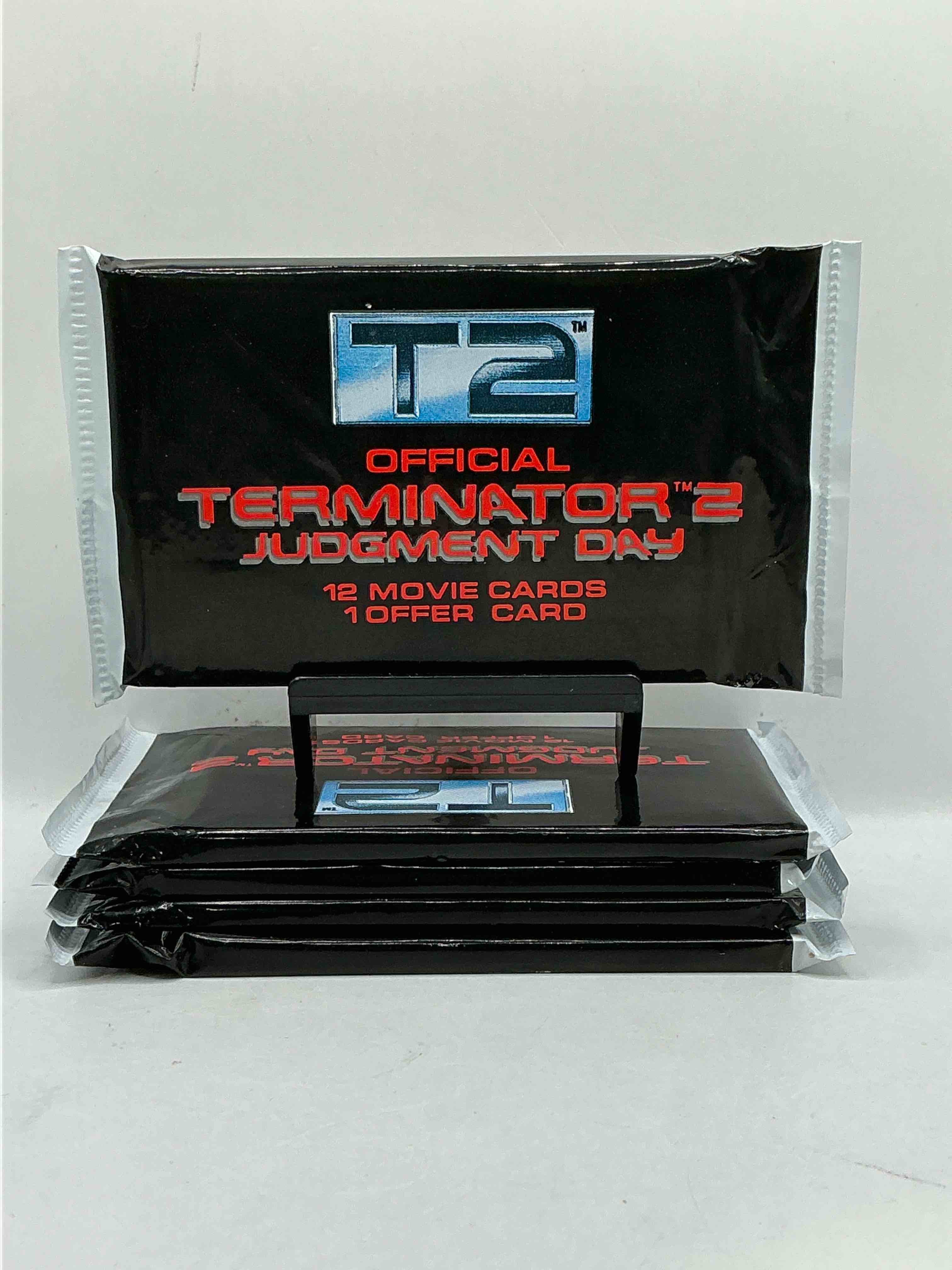 terminator 2 packs! direct from box unopened 1991 terminator 2 movie card packs, 12 cards per pack! pack galore! check out these rare movie cards from 1991!