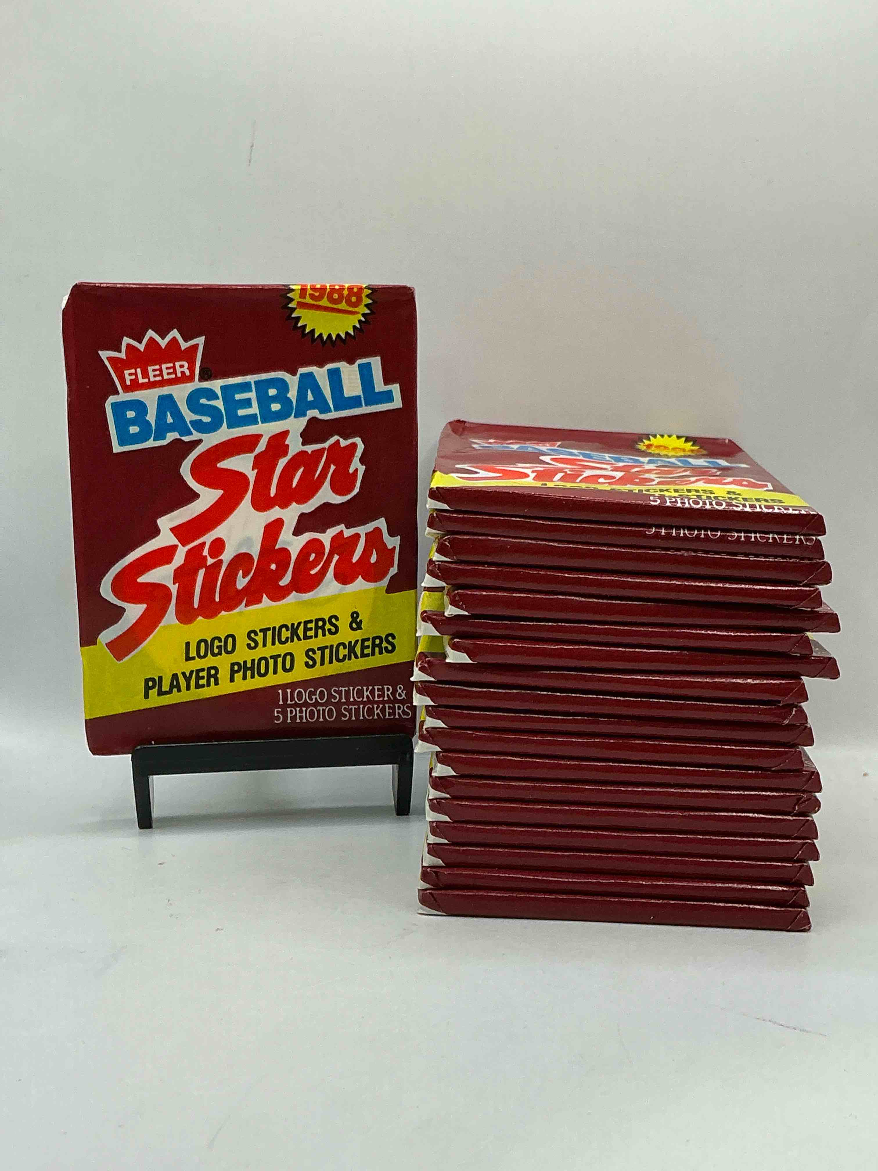 80's vintage! 1988 fleer sticker baseball unopened packs! direct from original box! search for valuable don mattingly & nolan ryan cards!