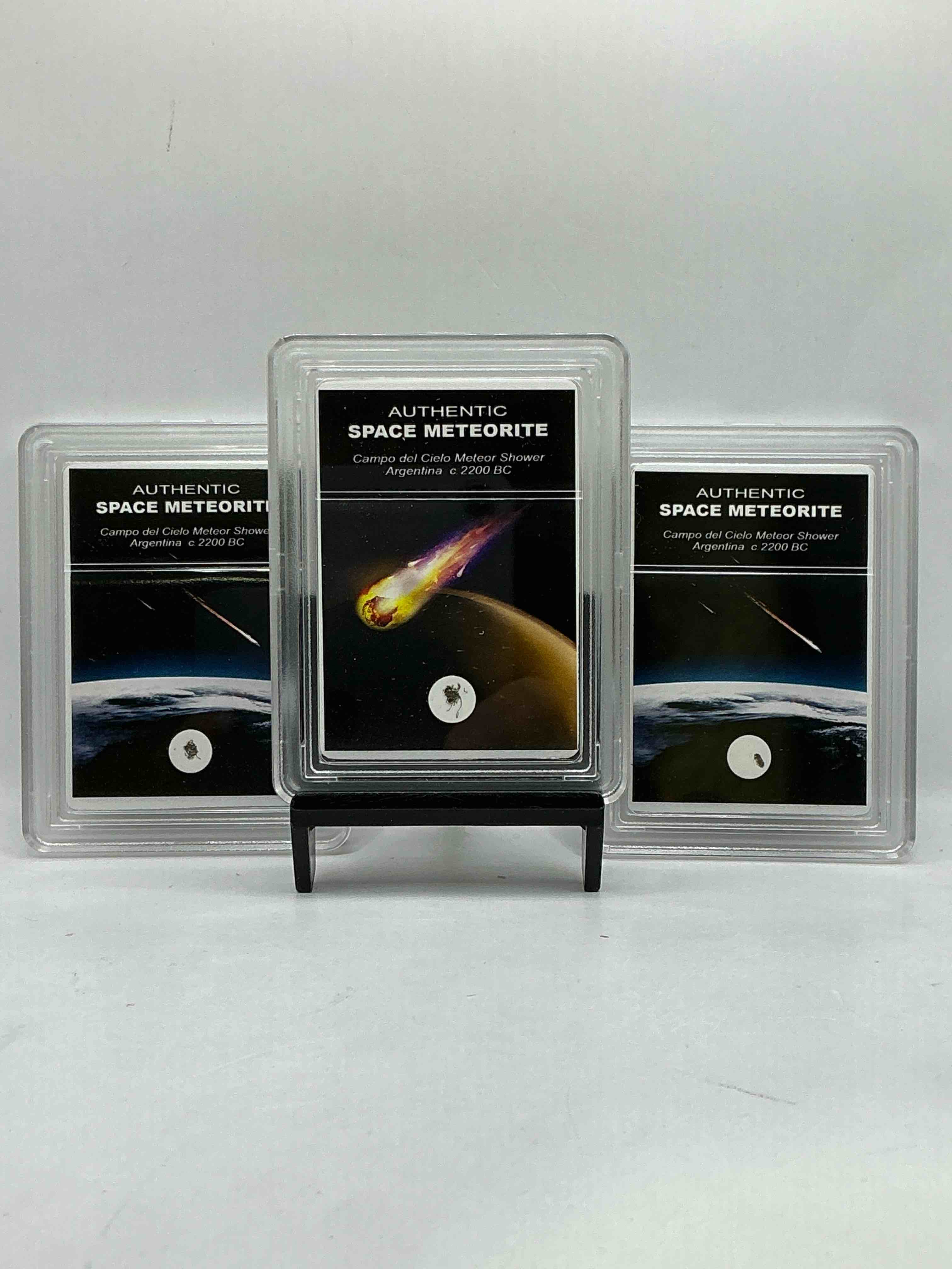 meteorite, authentic & very rare! genuine meteorite fragment discovered in argentina in the year 2200 bc! this meteorite is thought to have fallen from space to earth around 4000 years ago! your chance to own an authentic, super rare, meteorite fragment from outer space!