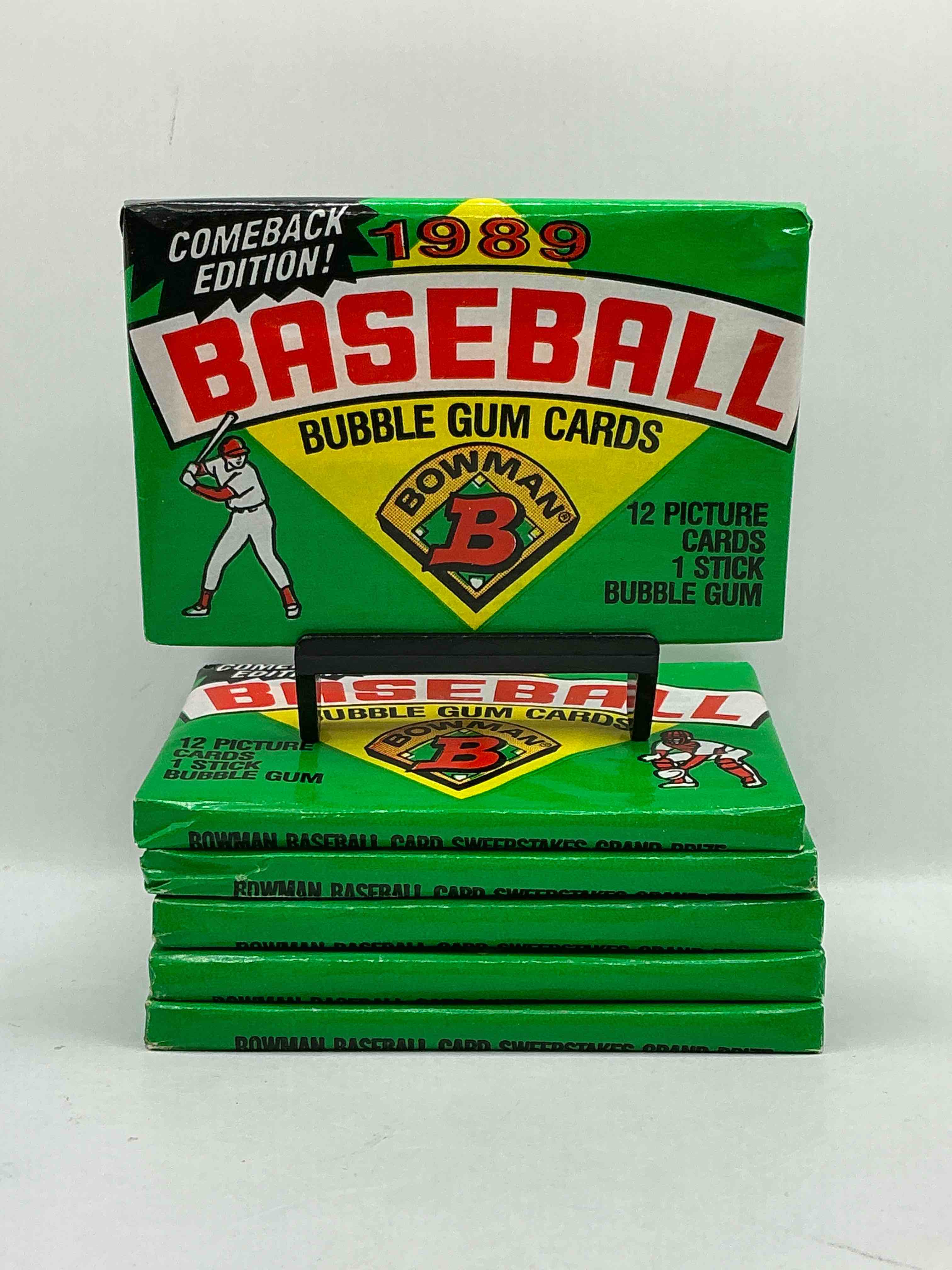 1989 bowman comeback edition baseball cards! direct from original box! search for ken griffey jr. rookie card & valuable bo jackson & nolan ryan cards!