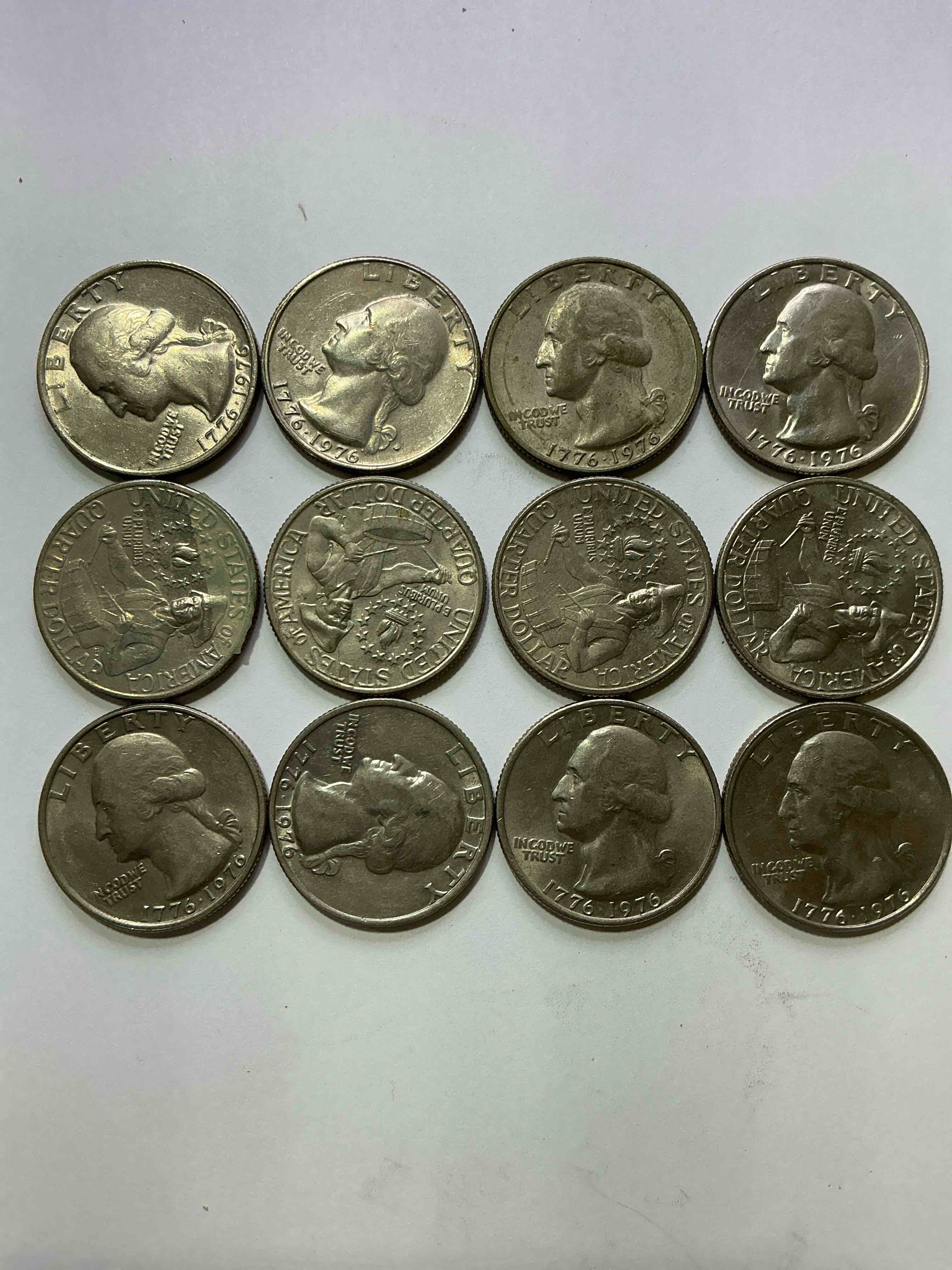 1976 Bicentennial Bliss! Quarters! In 1976 The U.S. Mint Produced Coins Celebrating The 200 Year Anniversary Of America. Up For Auction Are Awesome Examples Of Bicentennial Quarters Produced For This... The Infamous 200 Year Anniversary Edition! Highly Desirable For Collectors! Own Pieces Of History & Get Ready For America's 250 Year Anniversary Coming Soon!