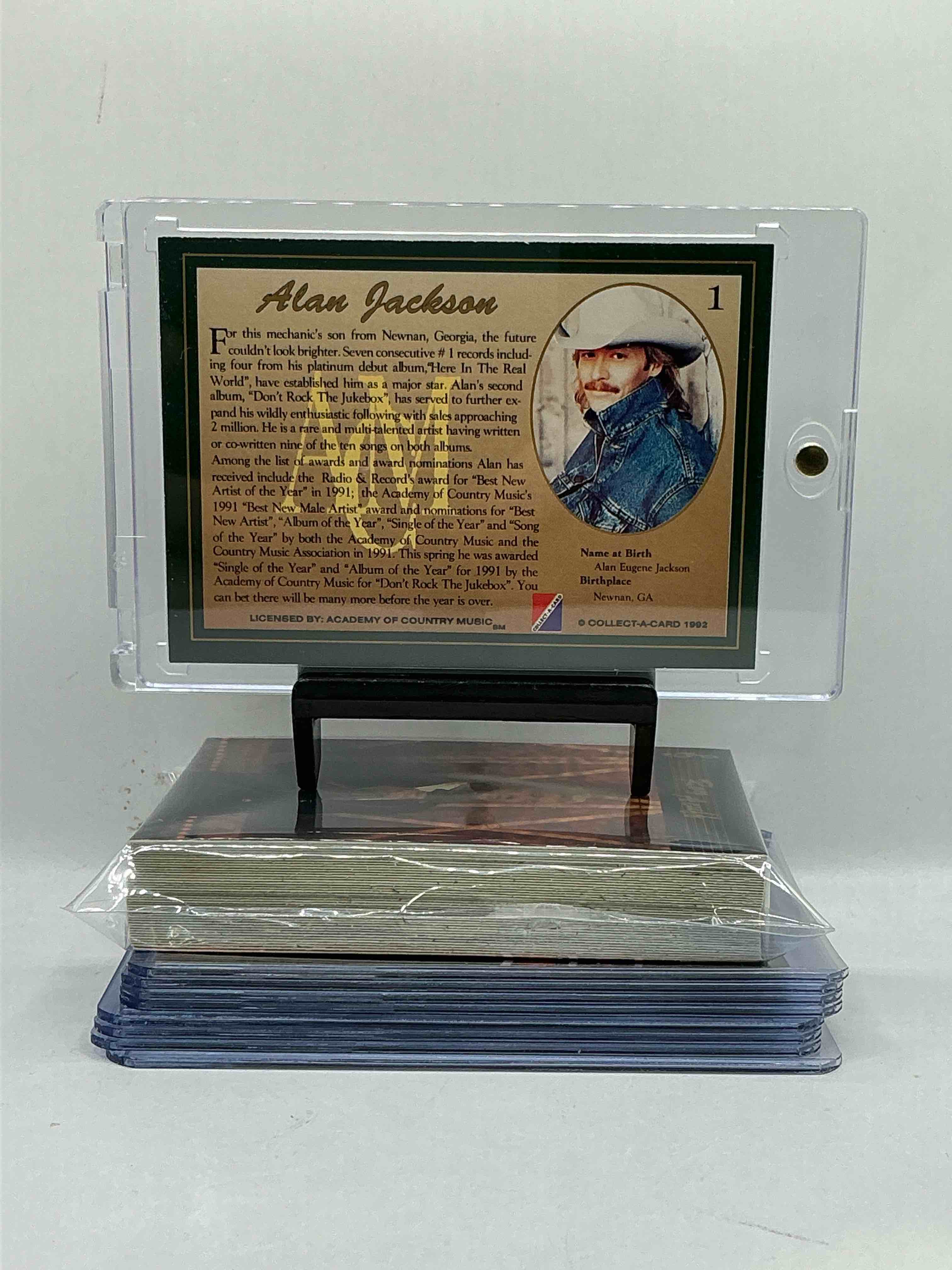 Condition photo showing New/Like New for Hank Williams Jr! Alan Jackson! NO WAY! Country Music Craziness! Olivia Newton John, George Jones, Nitty Gritty, Nashville Skyline, Joe Diffe & More! Insane 50 Card Country Music Lot! 1992 Cards, Some Of The Biggest Names In The Country World! PERFECT For Vintage, Authentic & Real Country Fans!