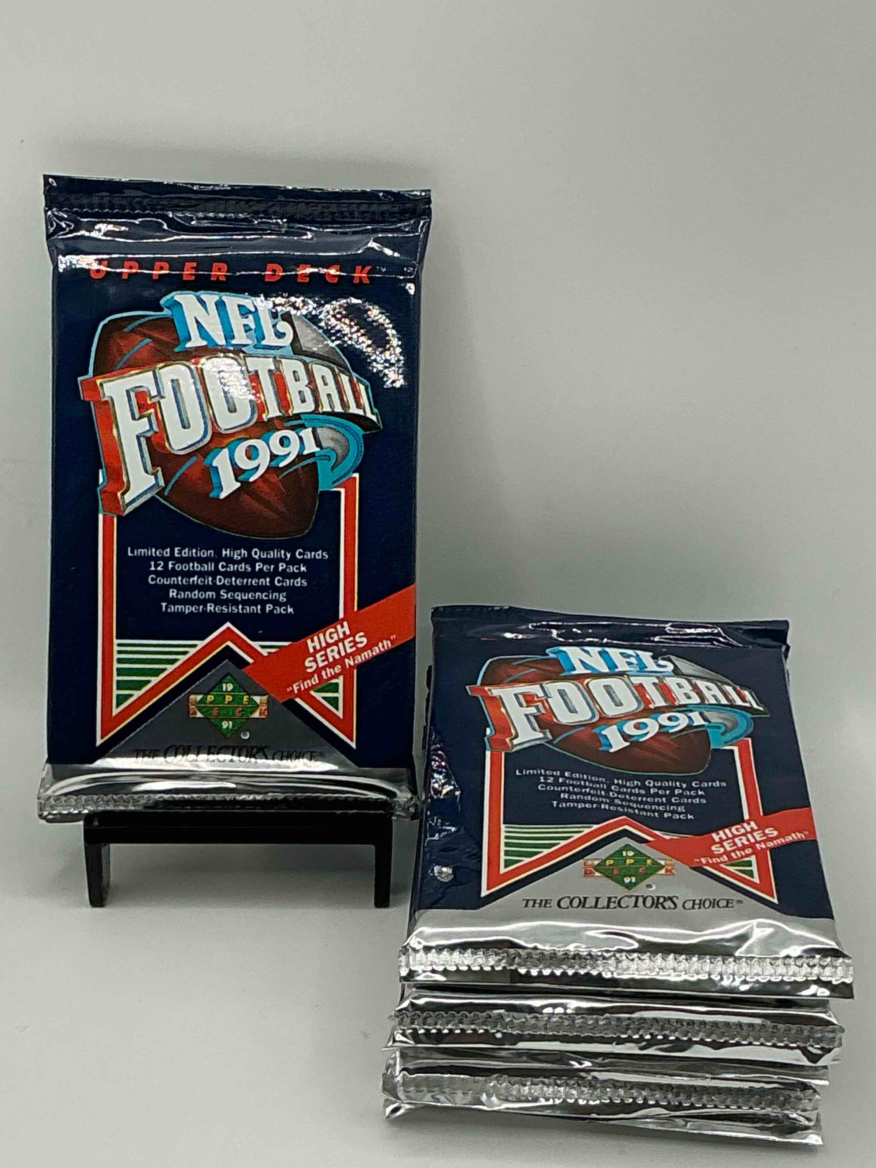 rare & vintage! 1991 upper deck unopened nfl football packs! direct from original box! brett favre rookie year! search for brett favre rookie & other 80s stars!