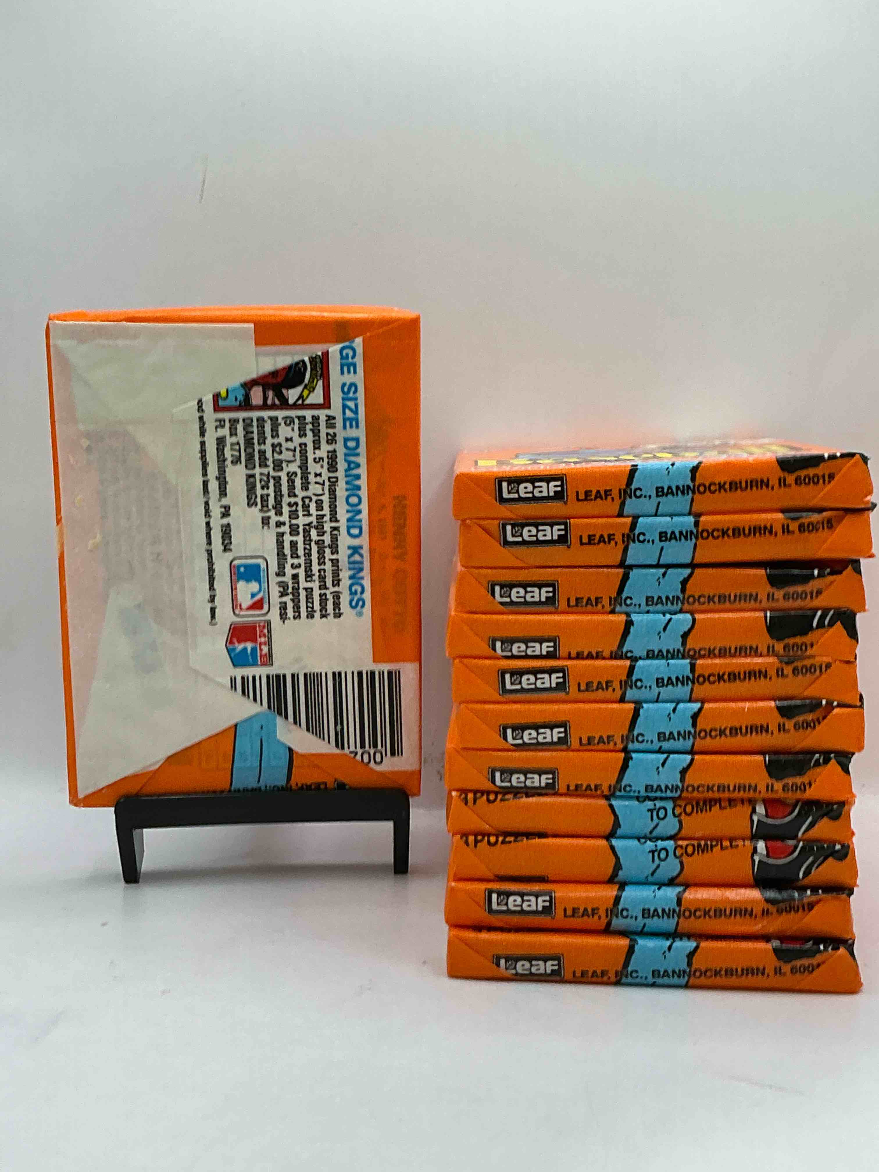 Condition photo showing New/Like New for Diamond Kings Ken Griffey Jr!? 1990 Donruss Baseball Unopened Wax Packs! Hard To Find! Straight From Original Box! Search For Possible Juan Gonzalez Rookie Card!As Well As Valuable Ken Griffey Jr. Cards!