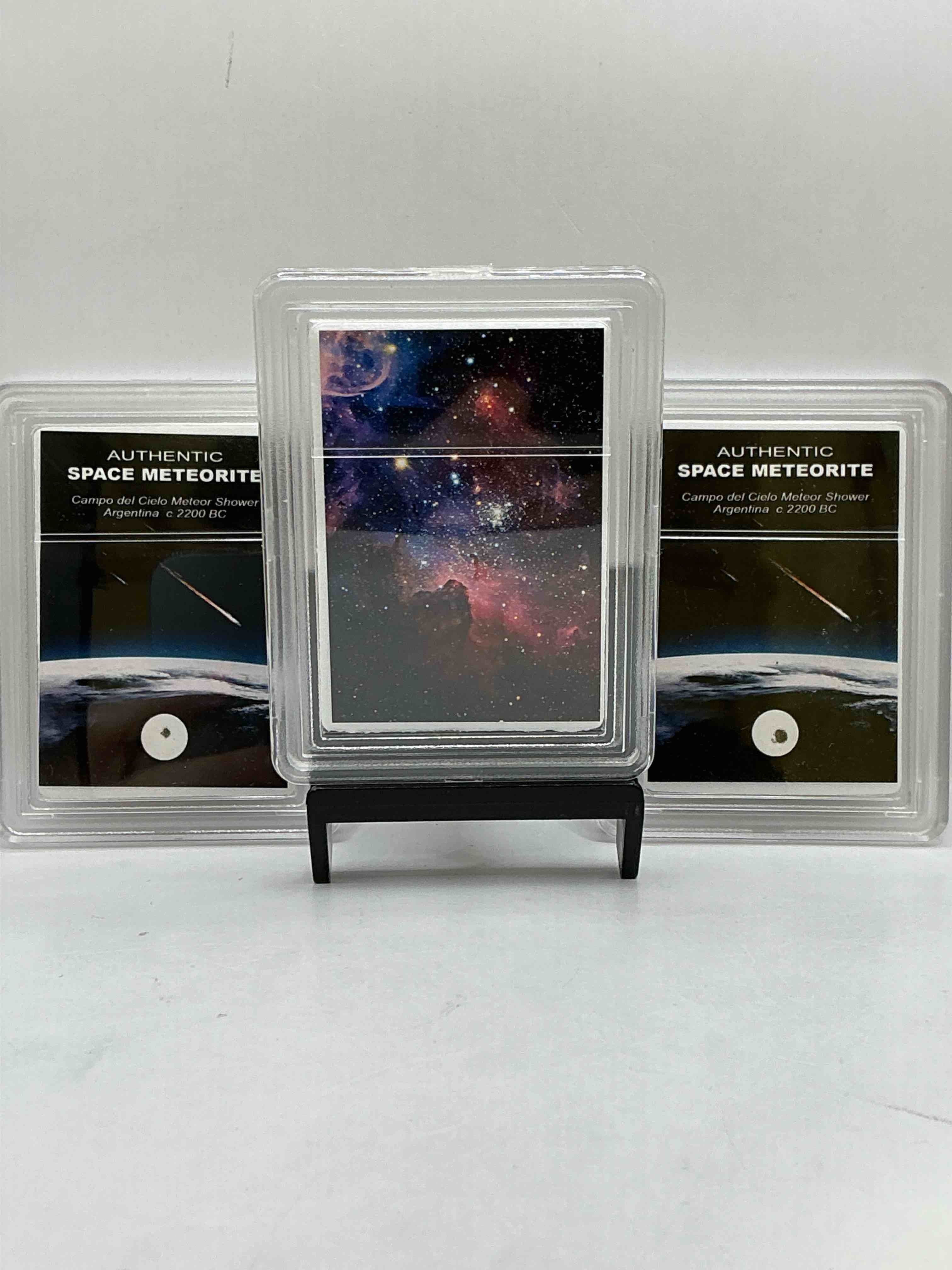 Condition photo showing New/Like New for Meteorite, Authentic & Very Rare! Genuine Meteorite Fragment Discovered In Argentina In The Year 2200 BC! This Meteorite Is Thought To Have Fallen From Space To Earth Around 4000 Years Ago! Your Chance To Own An Authentic, Super Rare, Meteorite Fragment From Outer Space!