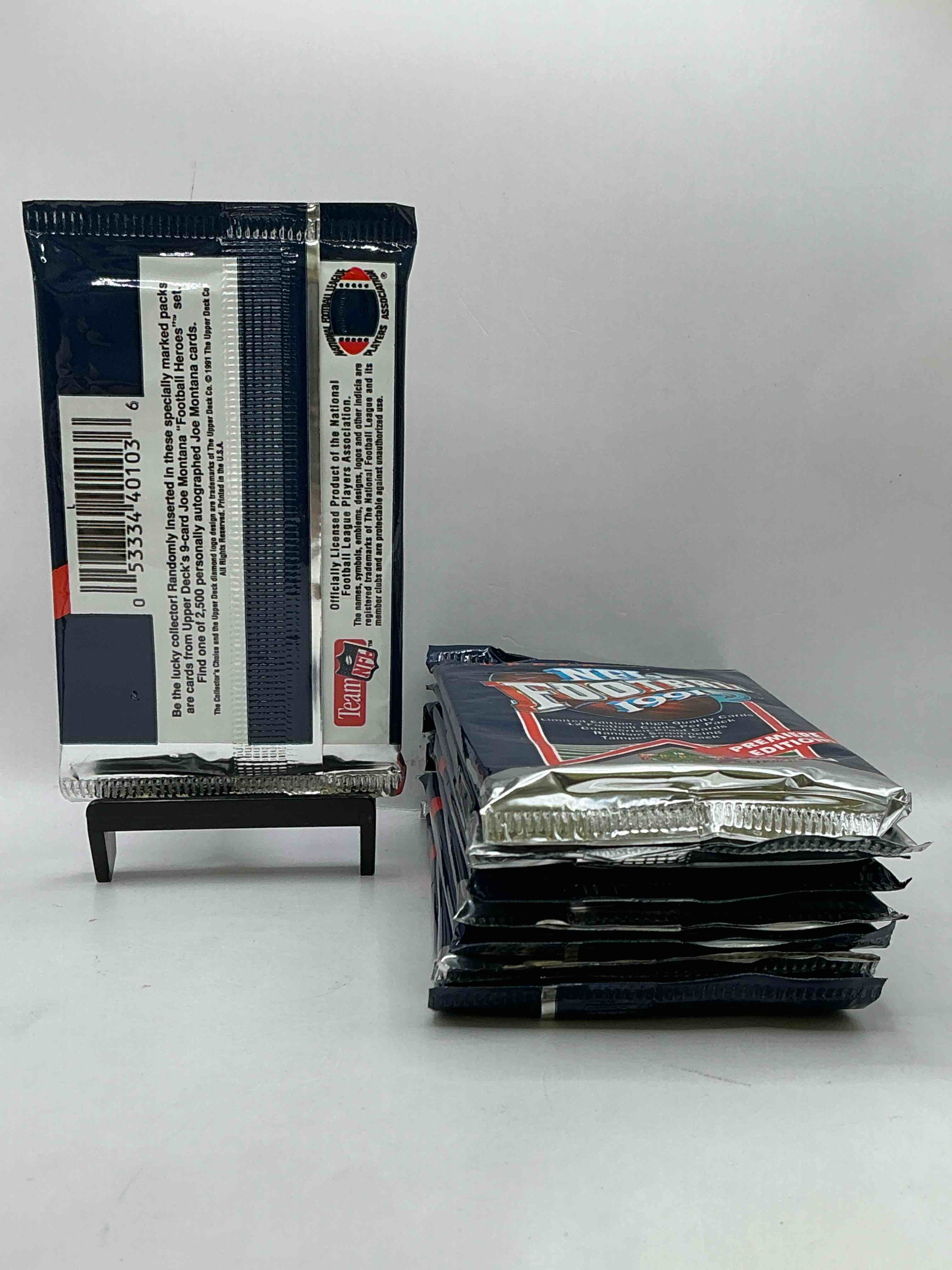 Condition photo showing New/Like New for Rare & Vintage! 1991 Upper Deck Unopened NFL Football Packs! Direct From Original Box! Brett Favre Rookie Year! Search For Brett Favre Rookie & Other 80s Stars!