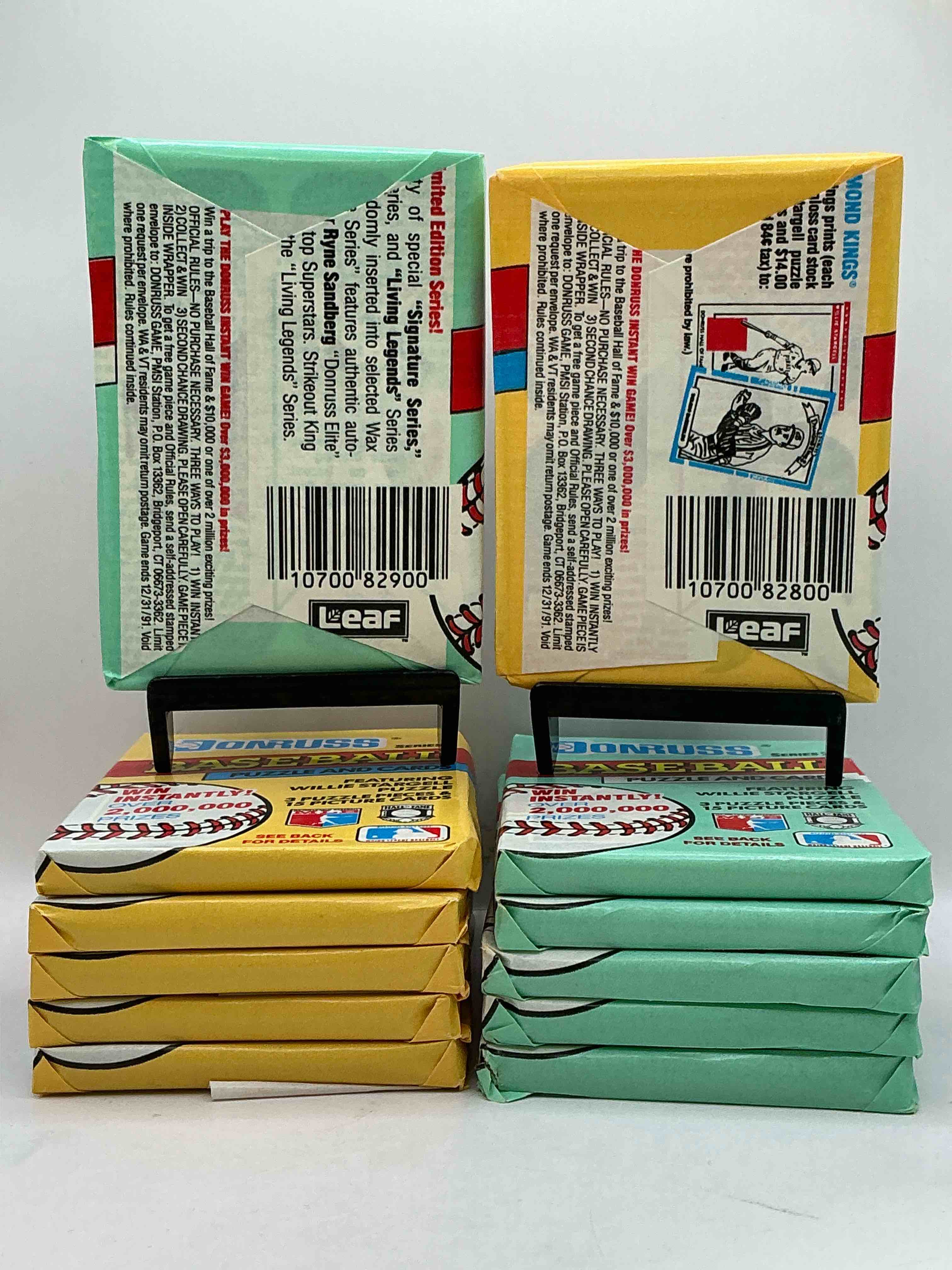 Condition photo showing New/Like New for Wow! 1991 Donruss Series 1 & 2 Unopened Baseball Card Wax Packs! Direct From Original Box! Search For Valuable Ken Griffey Jr. Sports Trading Cards!