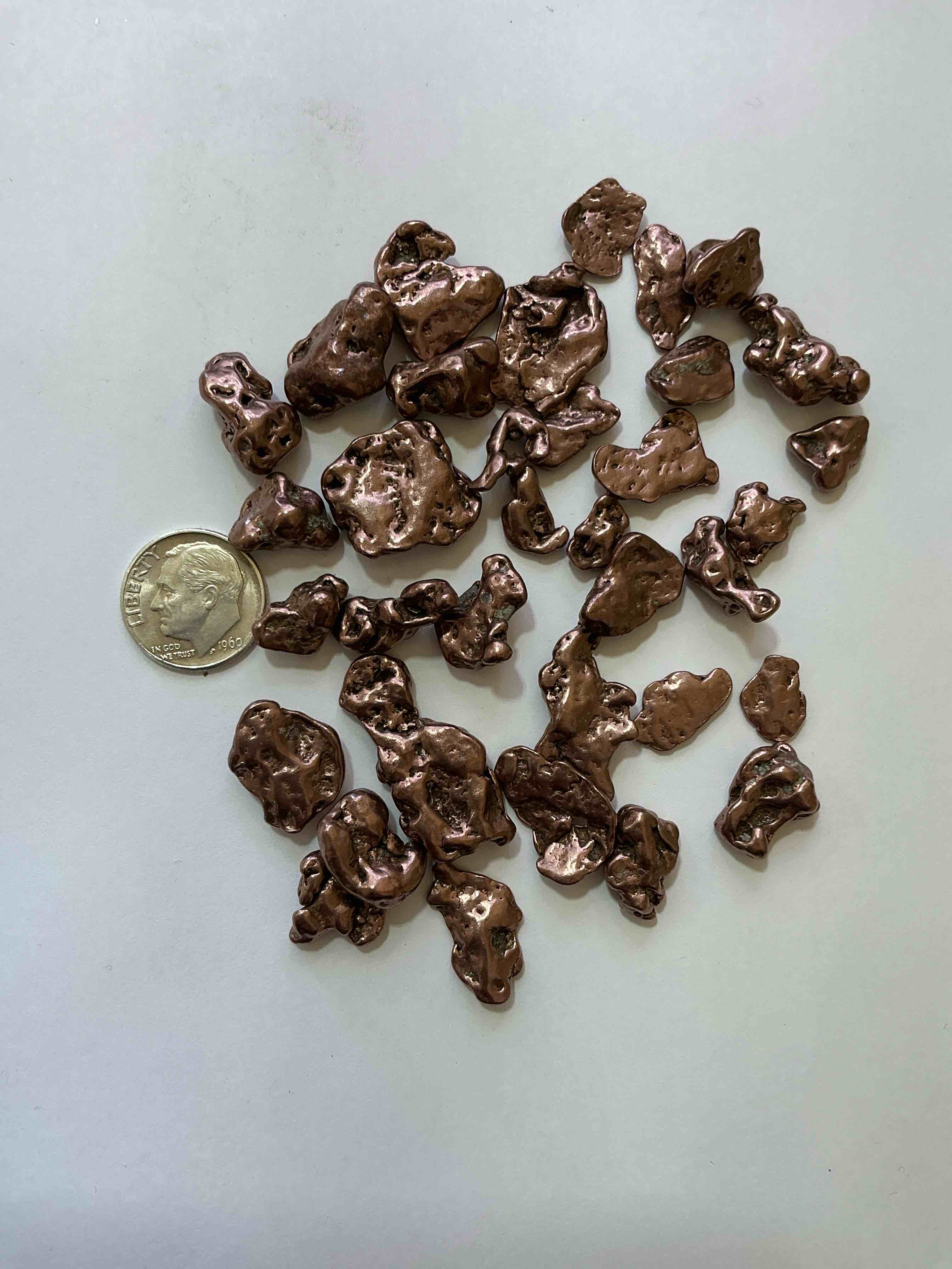 Condition photo showing New/Like New for Copper Nuggets In Rare Form! Check Out These Rarely Seen Approximately .999 Copper Nuggets Direct From Prospecting In Copper Harbor, Michigan! Copper In Nugget Form Is Rarely Seen & Each Piece Is Completely Unique. A Great Investment In Fine U.S. Michigan Copper & Also Really Cool Conversation Pieces!