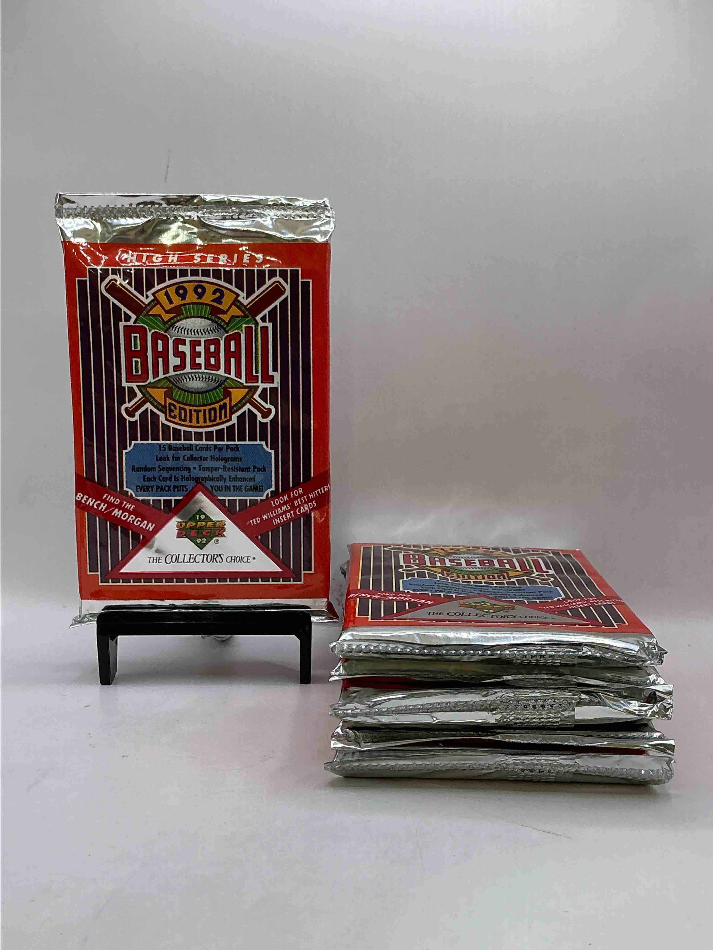 1992 Upper Deck Baseball Sealed Sports & Collectible Card Pack, Direct From Original Sealed Retail Case! Search For Ultra Rare & Valuable Ted Williams & Johnny Bench Signed Insert Cards As Well As Deion Sanders, Ken Griffey Jr., Nolan Ryan & So Much More!