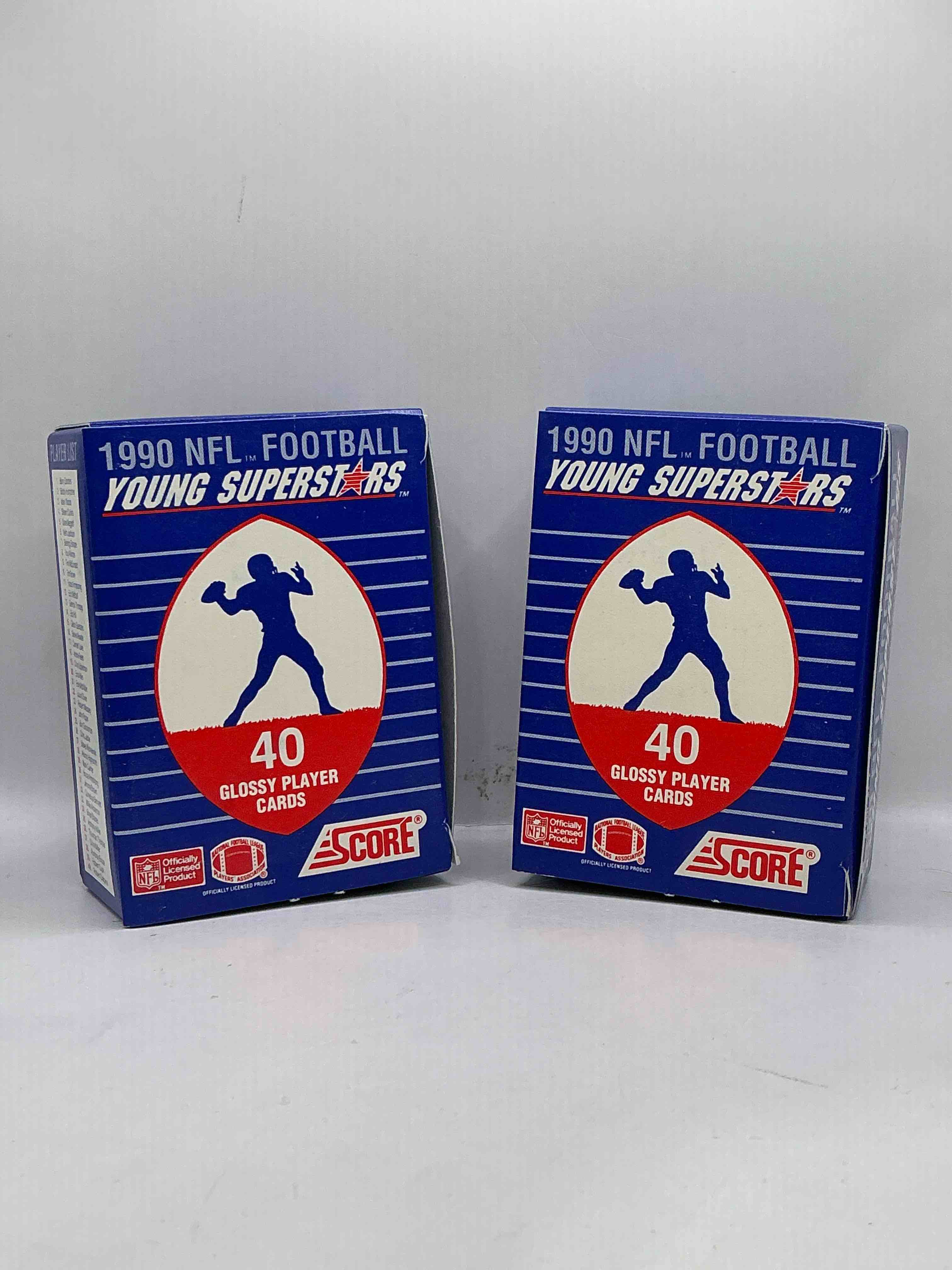 1990 Score NFL Football Young Superstars! Barry Sanders, Troy Aikman, Derrick Thomas, Sterling Sharpe, Ickey Woods, Andre Reed & More! Awesome Score Boxes!