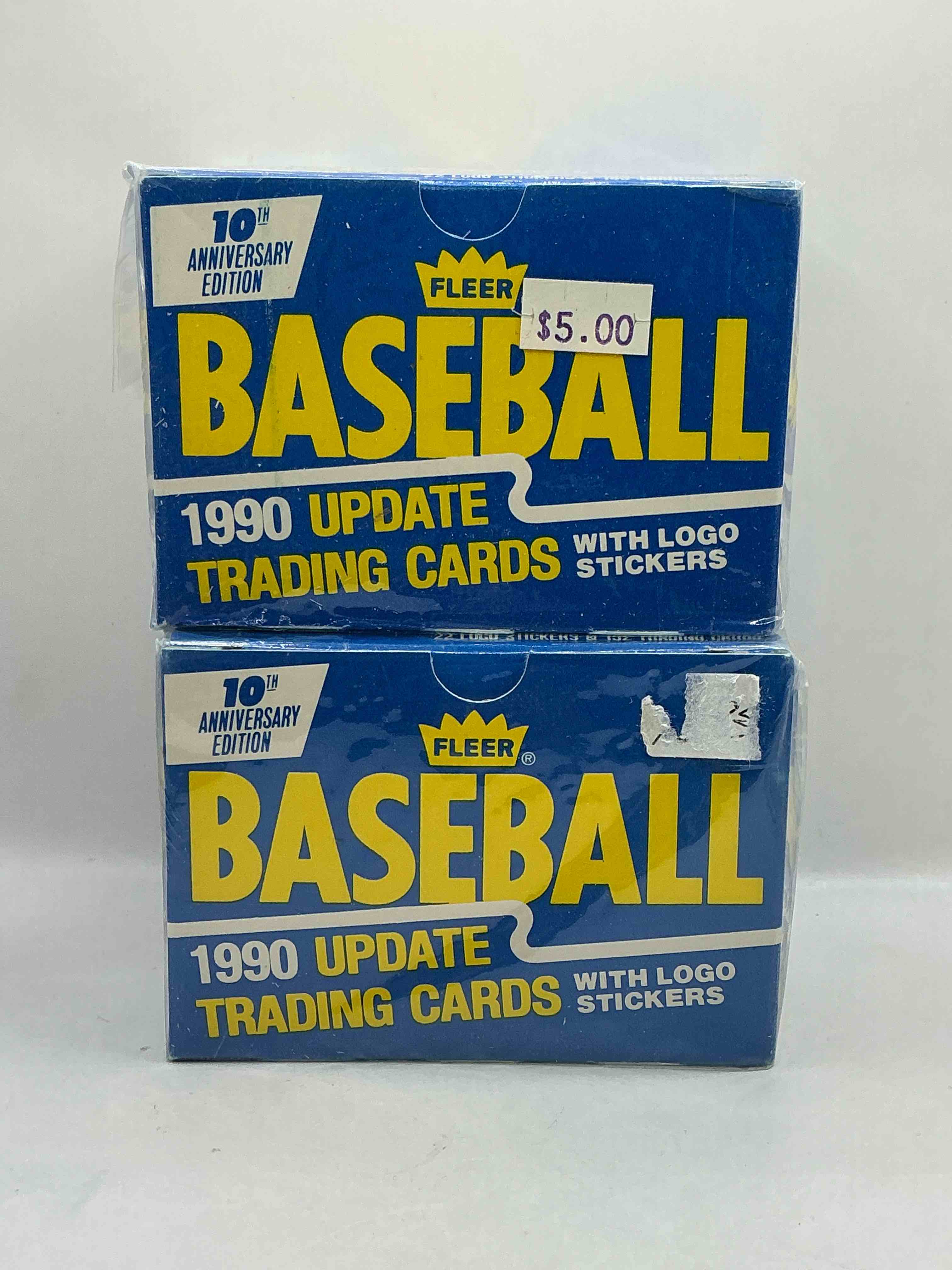 Condition photo showing New/Like New for 1990 Update Trading Cards! 132 Cards! Fleer Baseball Unopened Sports Card Original Box! Search For Valuable Collectible Ken Griffey Jr Cards! Logo & Sticker Cards Included! 10th Anniversary Edition! 