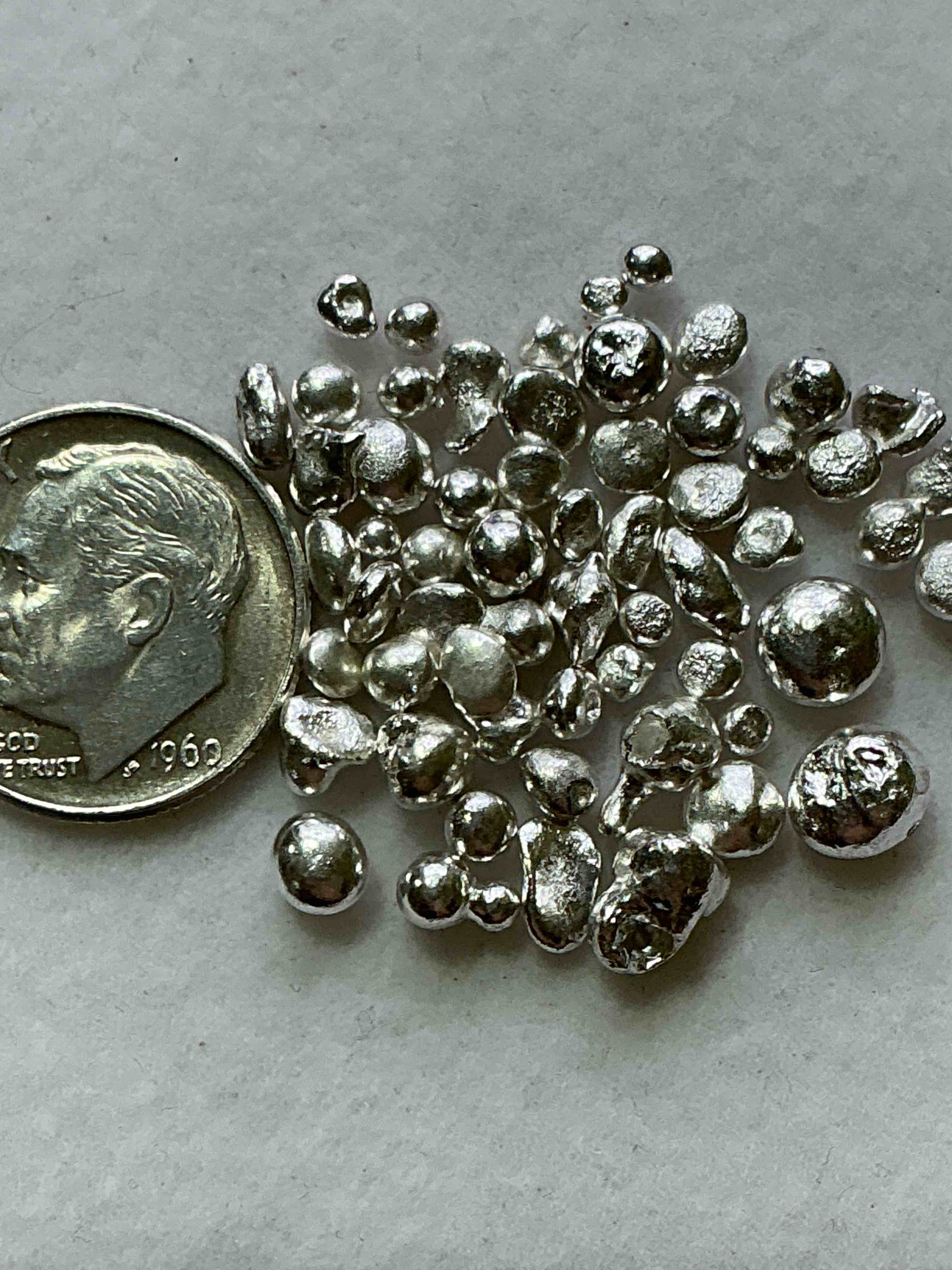 Condition photo showing New/Like New for Silver Nuggets! .999 US Fine Silver, In Small Nugget Form! Total Weight Of All Nuggets In Lot Approximately 9 Grams, Bid Is Per Nugget! A Cool Way To Invest In Fine US Silver! Includes Collector Capsule!