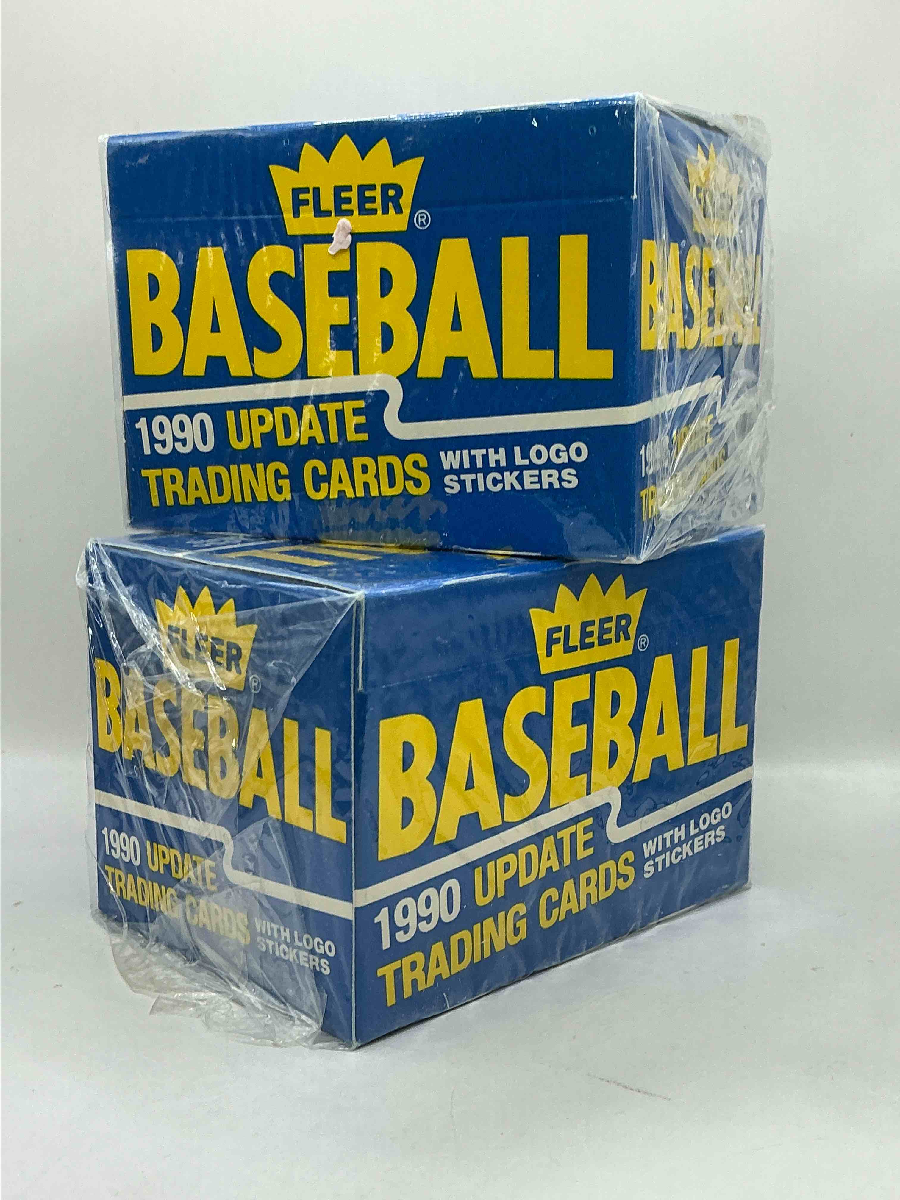 1990 update trading cards! 132 cards! fleer baseball unopened sports card original box! search for valuable collectible ken griffey jr cards! logo & sticker cards included! 10th anniversary edition! 
