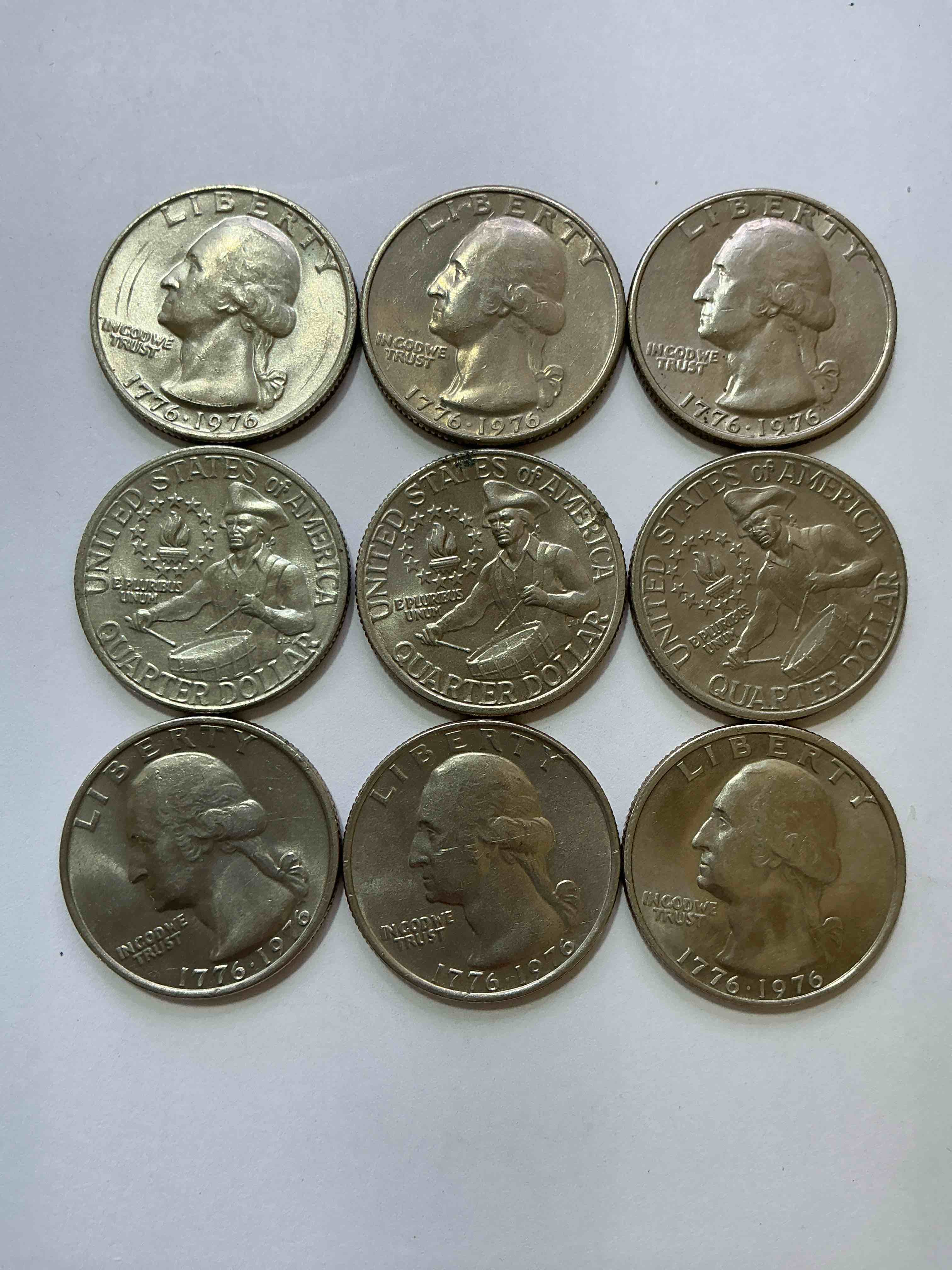 1976 bicentennial bliss! in 1976 the u.s. mint produced coins celebrating the 200 year anniversary of america. up for auction are awesome examples of quarters produced for this... the infamous 200 year anniversary edition! highly desirable for collectors! own pieces of history & get ready for america's 250 year anniversary coming soon!