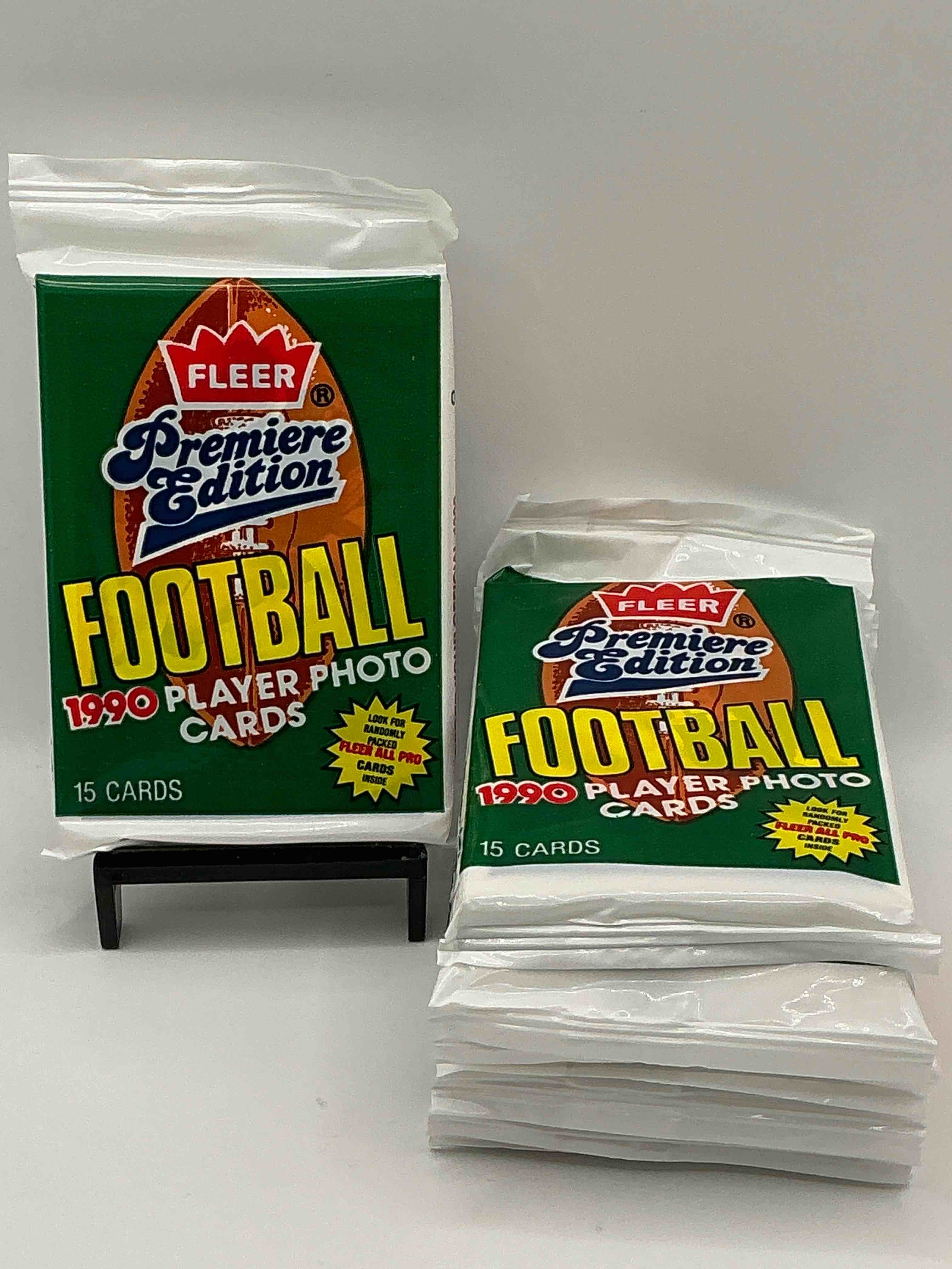 awesome premiere edition sports cards! emmitt smith rookie year! 1990 fleer premiere edition unopened packs direct from original box! search for emmitt smith rookies!