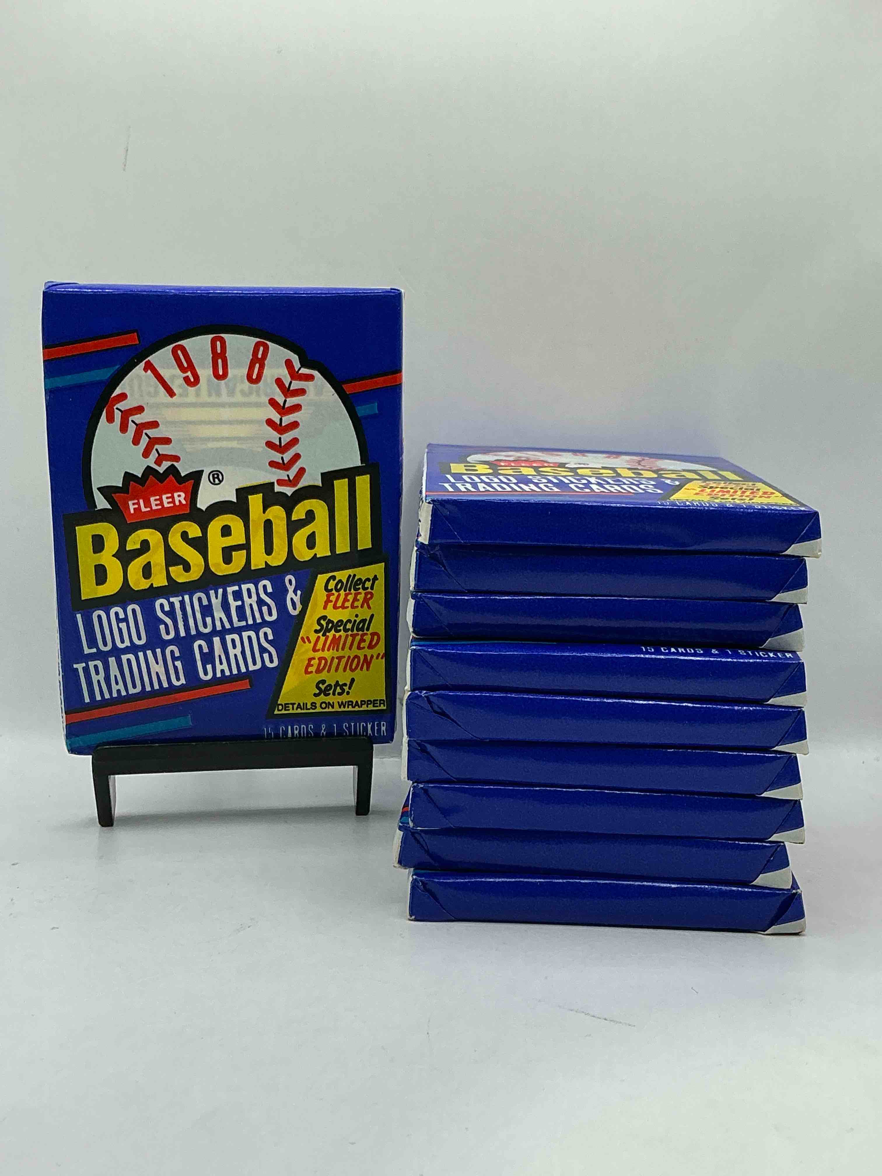 80's vintage! 1988 fleer baseball unopened packs! direct from original box! search for valuable don mattingly & nolan ryan cards!