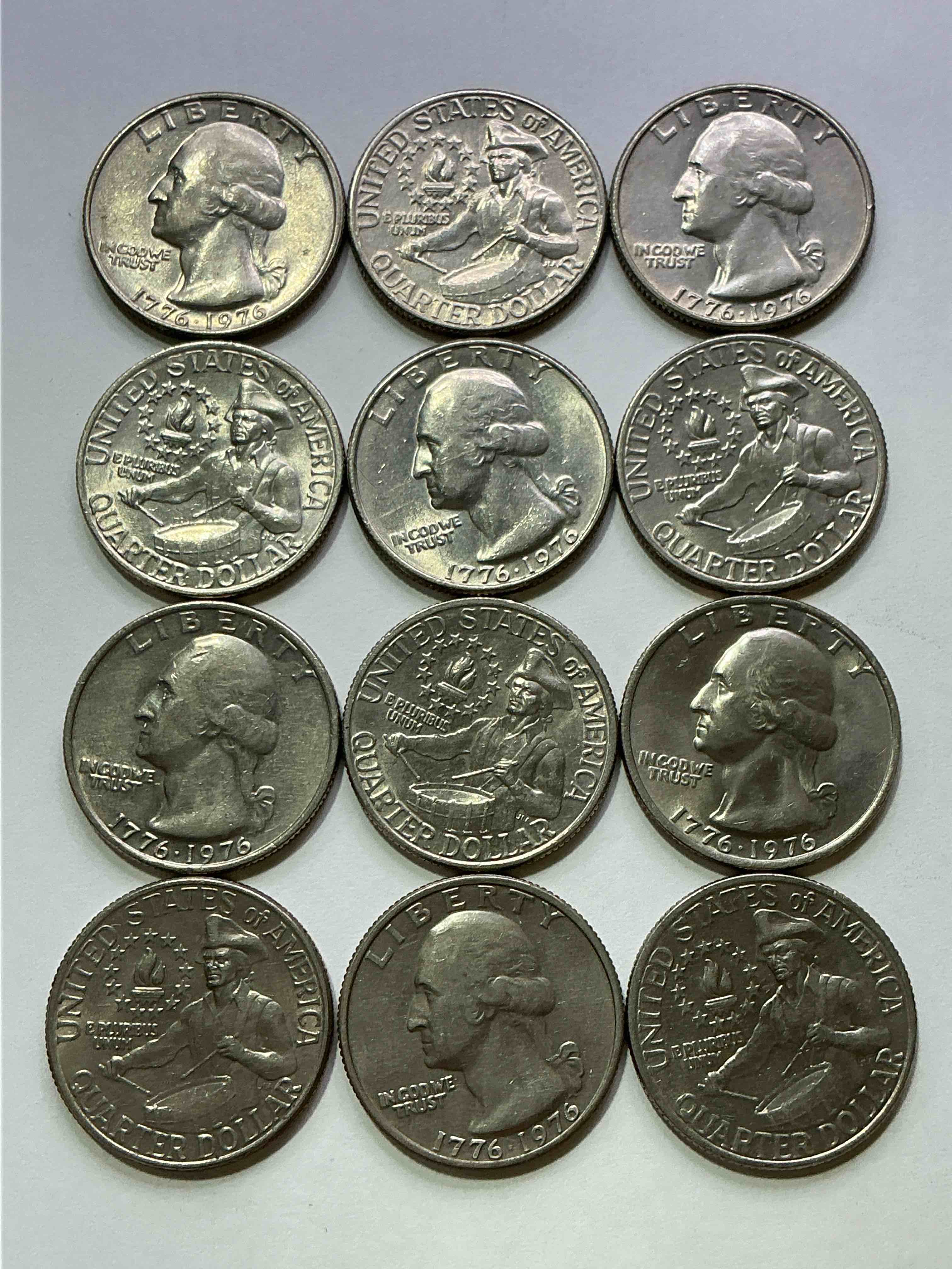 1976 bicentennial bliss! in 1976 the u.s. mint produced coins celebrating the 200 year anniversary of america. up for auction are awesome examples of quarters produced for this... the infamous 200 year anniversary edition! highly desirable for collectors! own pieces of history & get ready for america's 250 year anniversary coming soon!