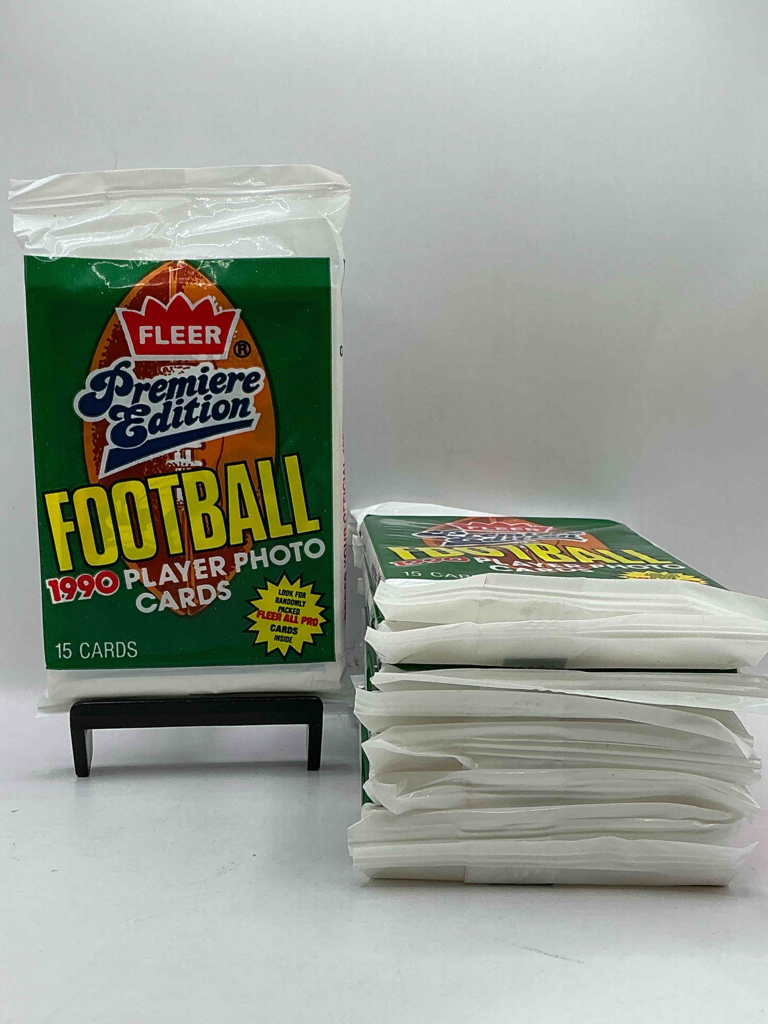 awesome premiere edition sports cards! emmitt smith rookie year! 1990 fleer premiere edition unopened packs direct from original box! search for emmitt smith rookies!