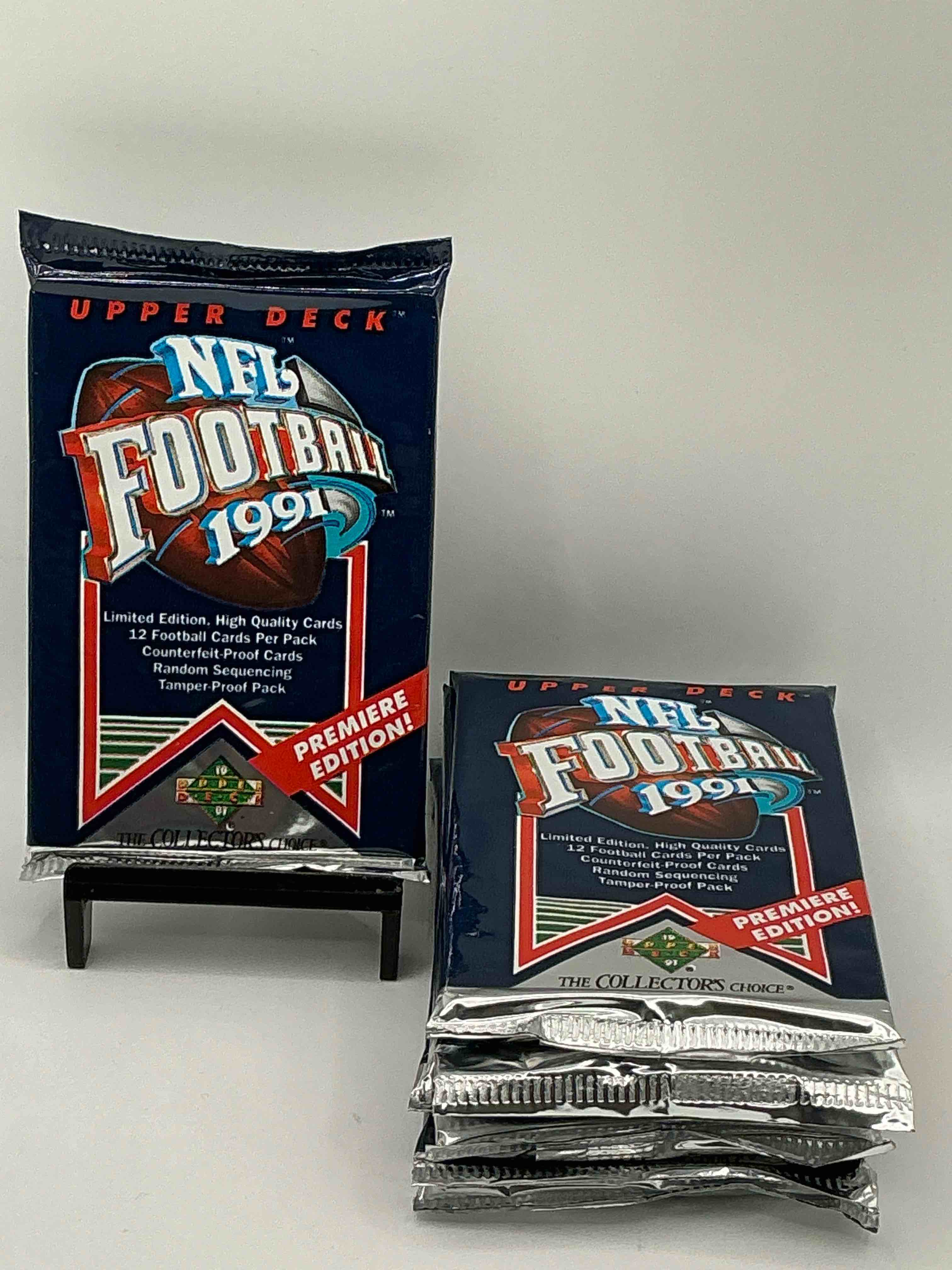 rare & vintage! 1991 upper deck unopened nfl football packs! direct from original box! brett favre rookie year! search for brett favre rookie & other 80s stars!
