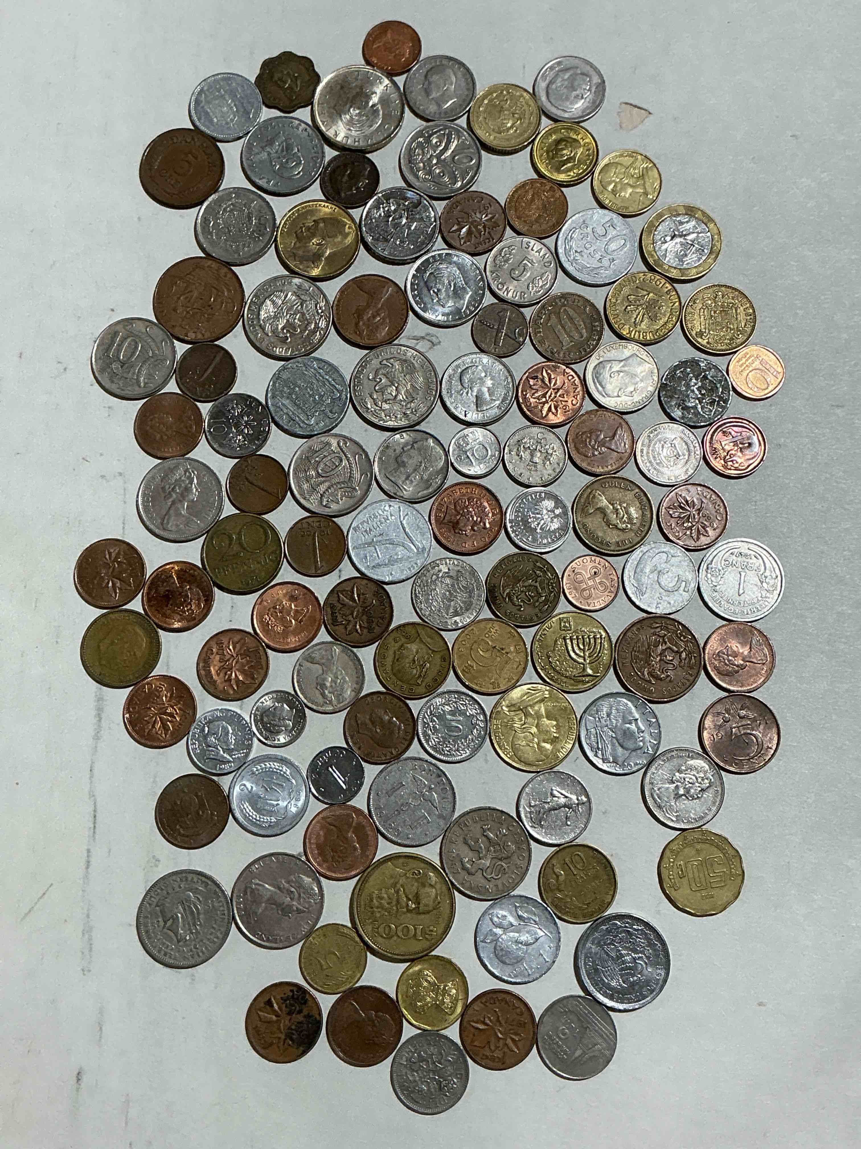 Condition photo showing Good Condition for World Coins, Antique & Vintage! Each Lot Is Unique! Many Different Years, Countries, Sizes & Exotic Places. This Cool Collection Of Antique Coins From Around The World Is Loads Of Fun! Have Fun Identifying Each Coin & Country As A Great Educational Tool! A Great Investment Too!