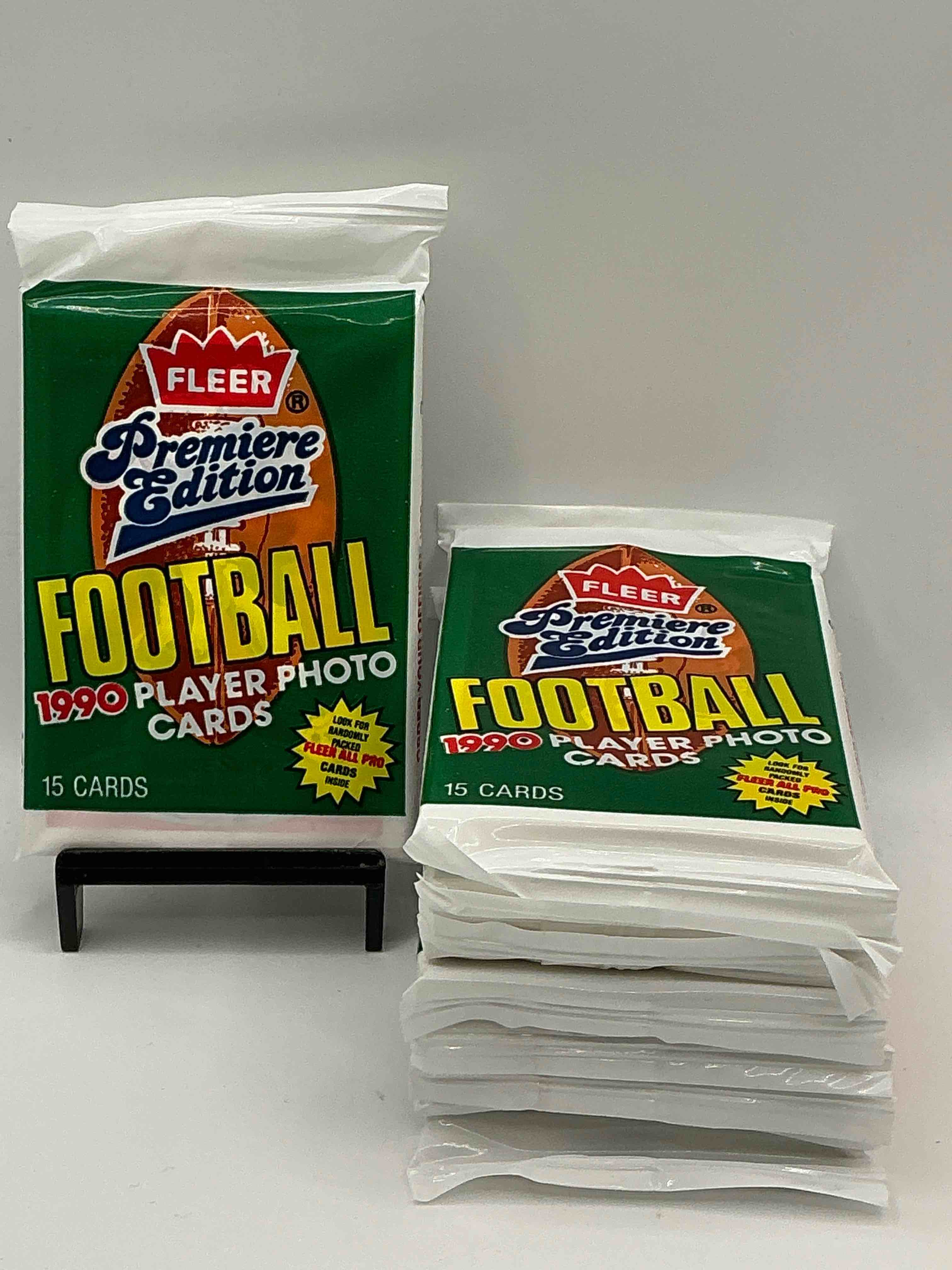 awesome premiere edition sports cards! emmitt smith rookie year! 1990 fleer premiere edition unopened packs direct from original box! search for emmitt smith rookies!