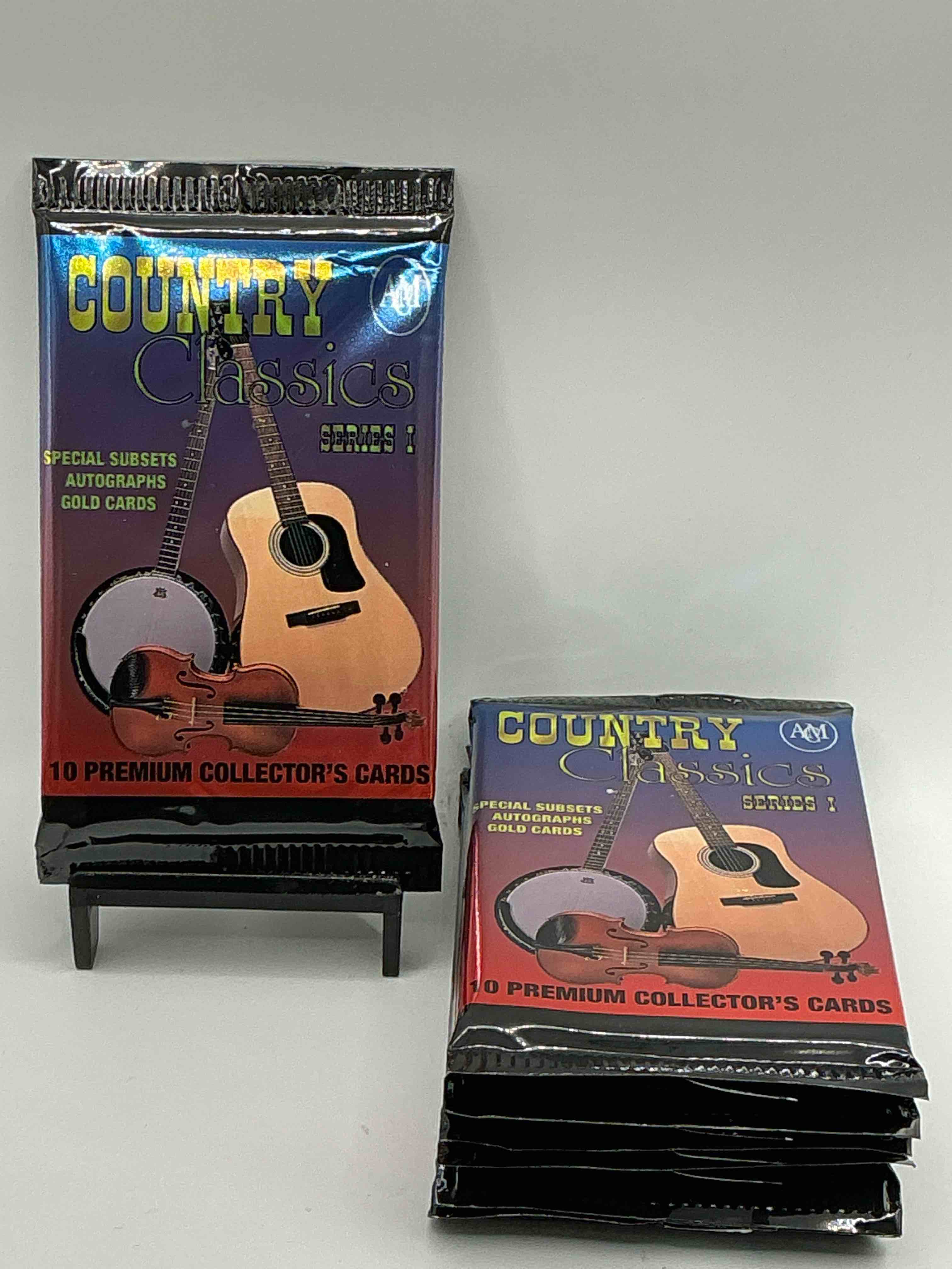 alan jackson autograph!? george jones autograph!? hank williams jr! brooks & dunn! allen jackson! wow! country classics series i collector’s cards! 1992 collector’s country cards limited edition, grab them while you can! look for autos & legends, 10 cards per pack!