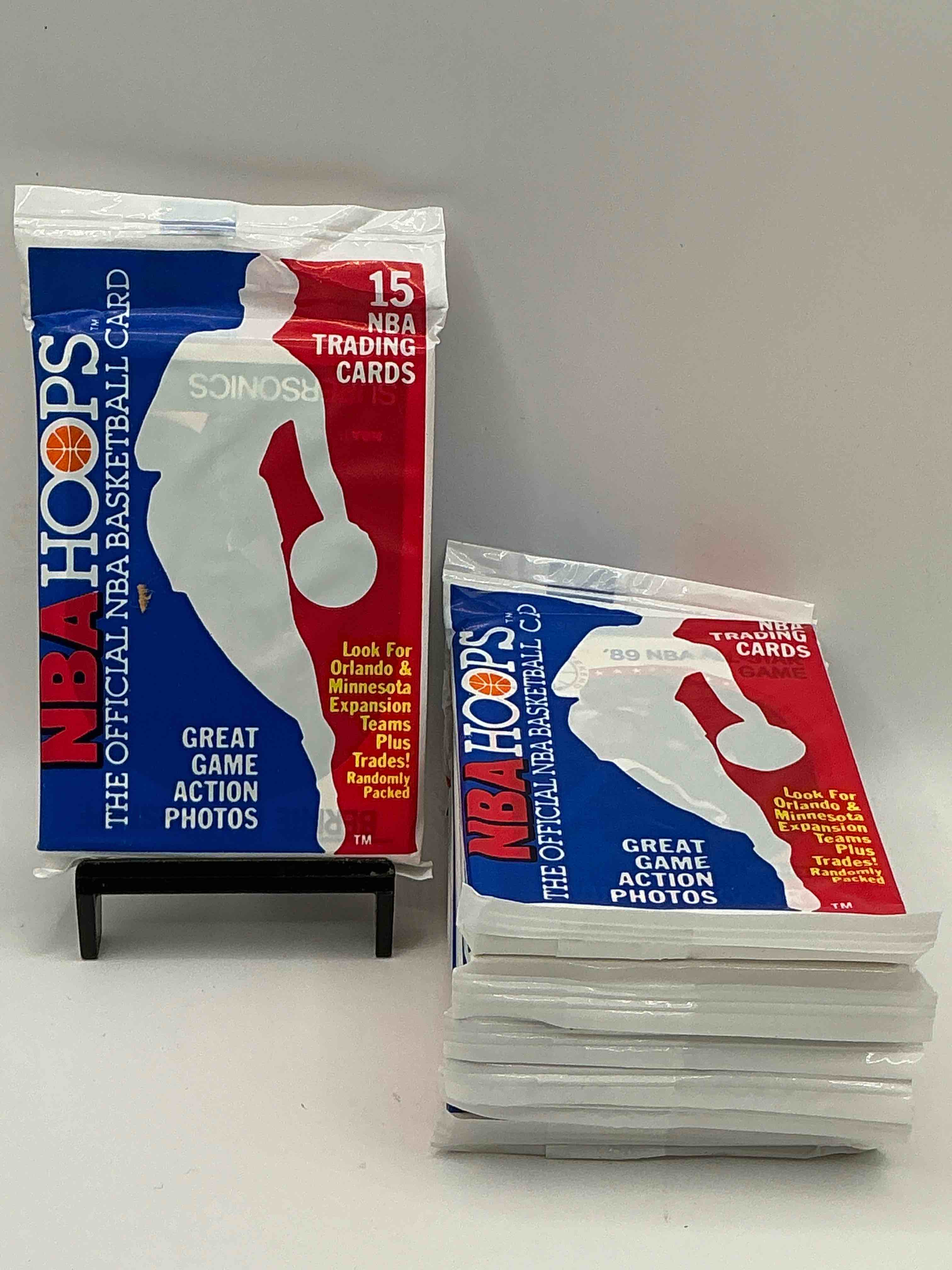 1989 wow valuable michael jordan?! getting very rare! 1989/90 nba hoops sealed pack, direct from original retail case! search for valuable michael jordan #200 (psa 10 value approx $200) & david robinson's only true rookie card #138 (psa 10 value $300) this year also has many other iconic cards from magic johnson, larry bird & too many others to list 1989 nba hoops has exploded in the collector market as it's the first year of nba hoops production, & only one of two sets produced in 1989 don't miss out, getting very rare!