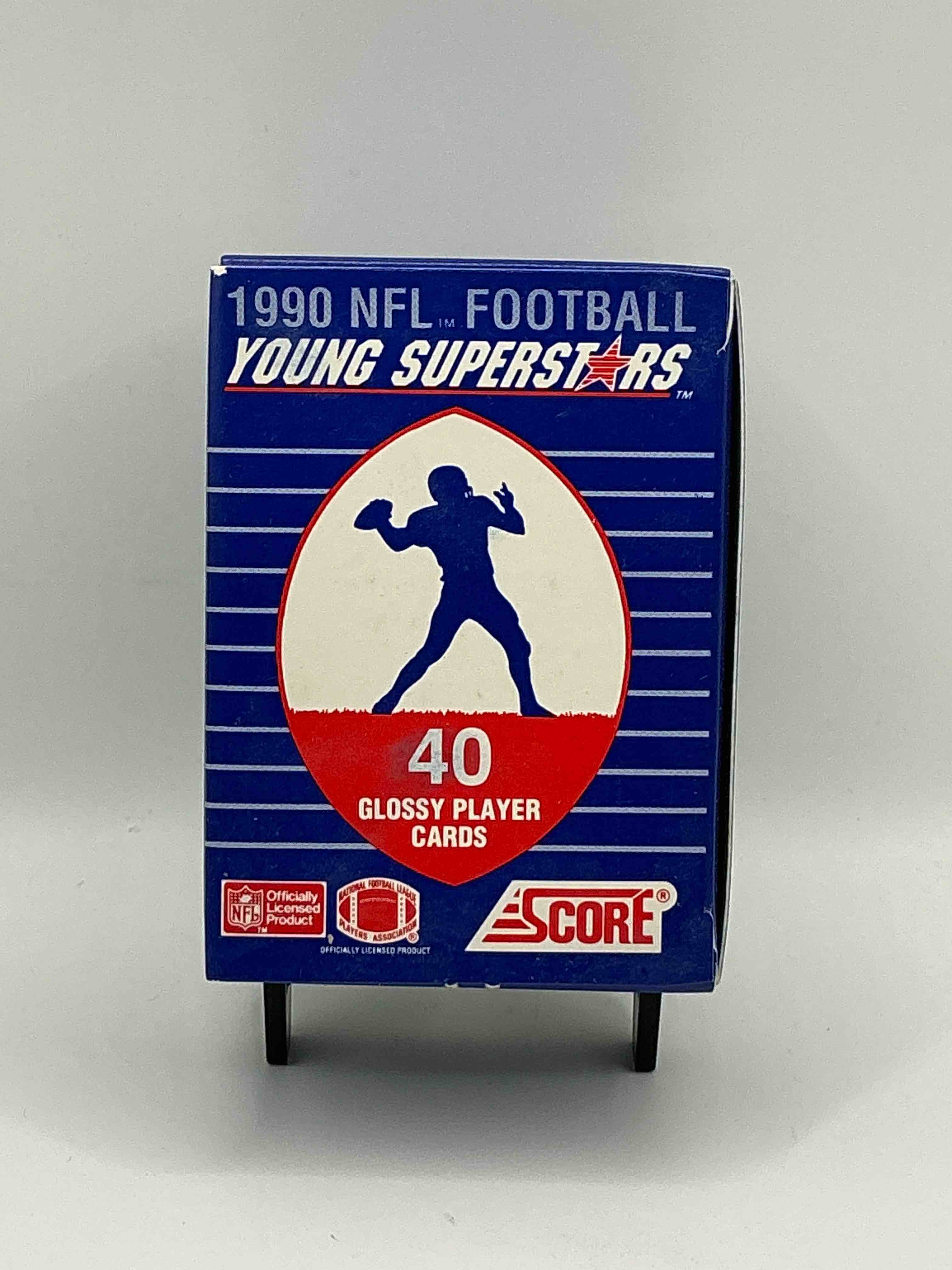 1990 score nfl football young superstars! barry sanders, troy aikman, derrick thomas, sterling sharpe, ickey woods, andre reed & more! awesome score boxes!