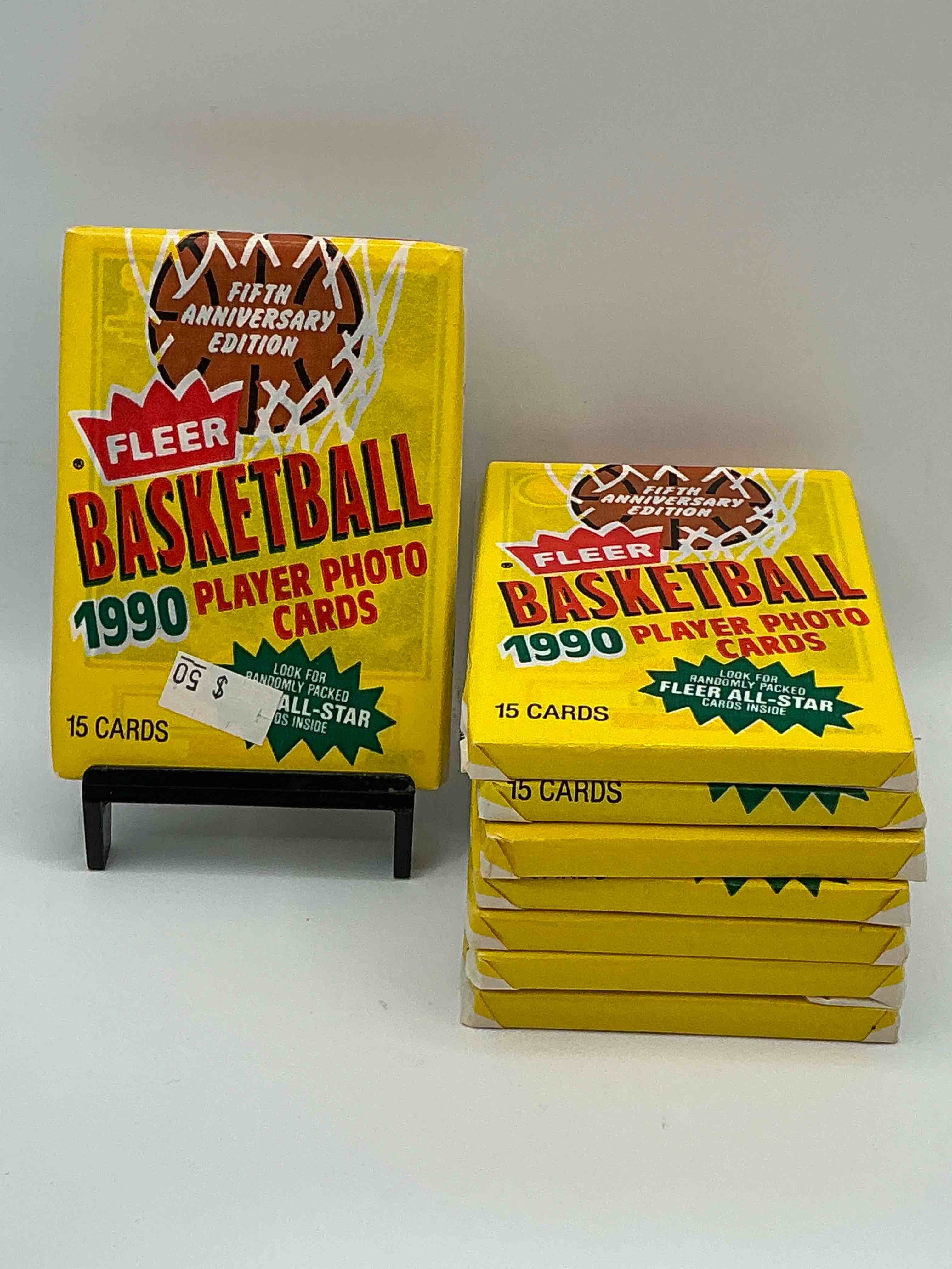 michael jordan!? 1990 fleer basketball unopened wax packs direct from original box! search for valuable early michael jordan cards! as well as other 80's stars!