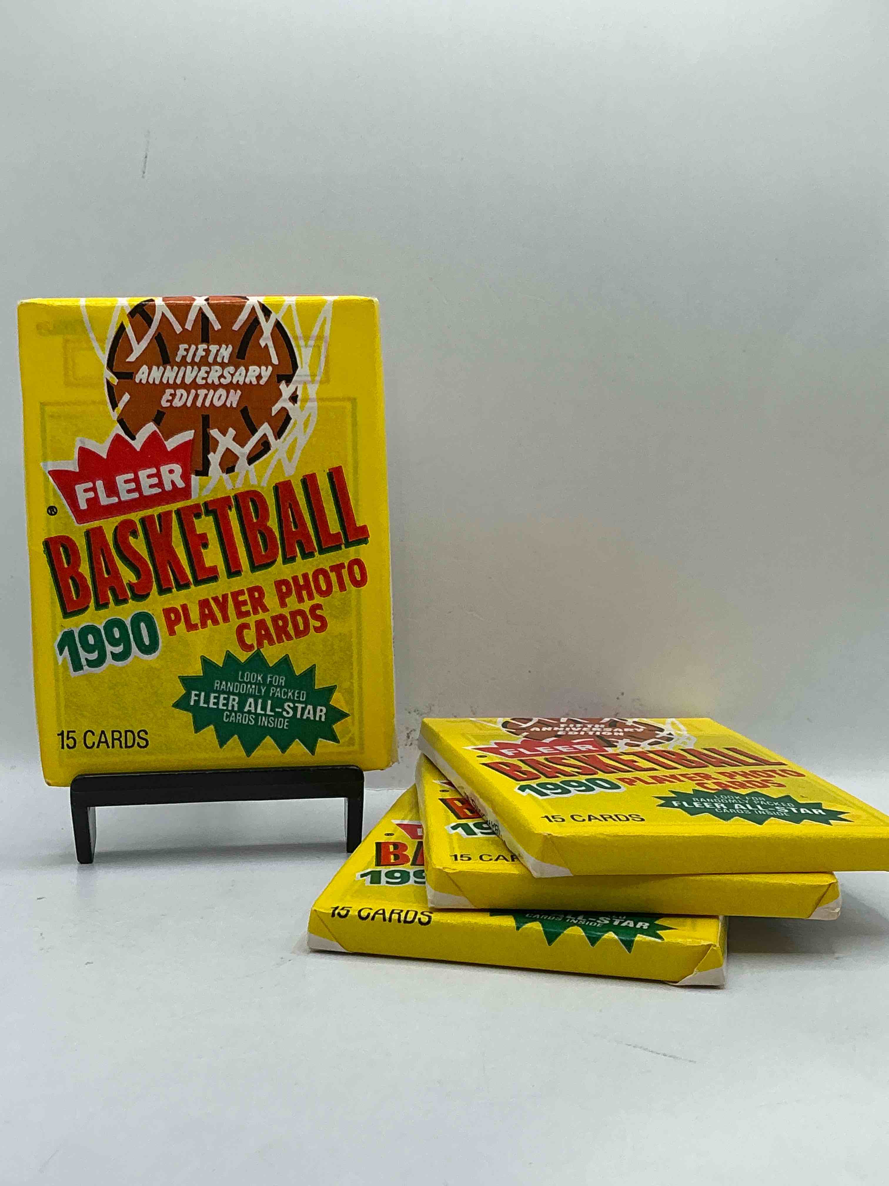 michael jordan!? 1990 fleer basketball unopened wax packs direct from original box! search for valuable early michael jordan cards! as well as other 80's stars!