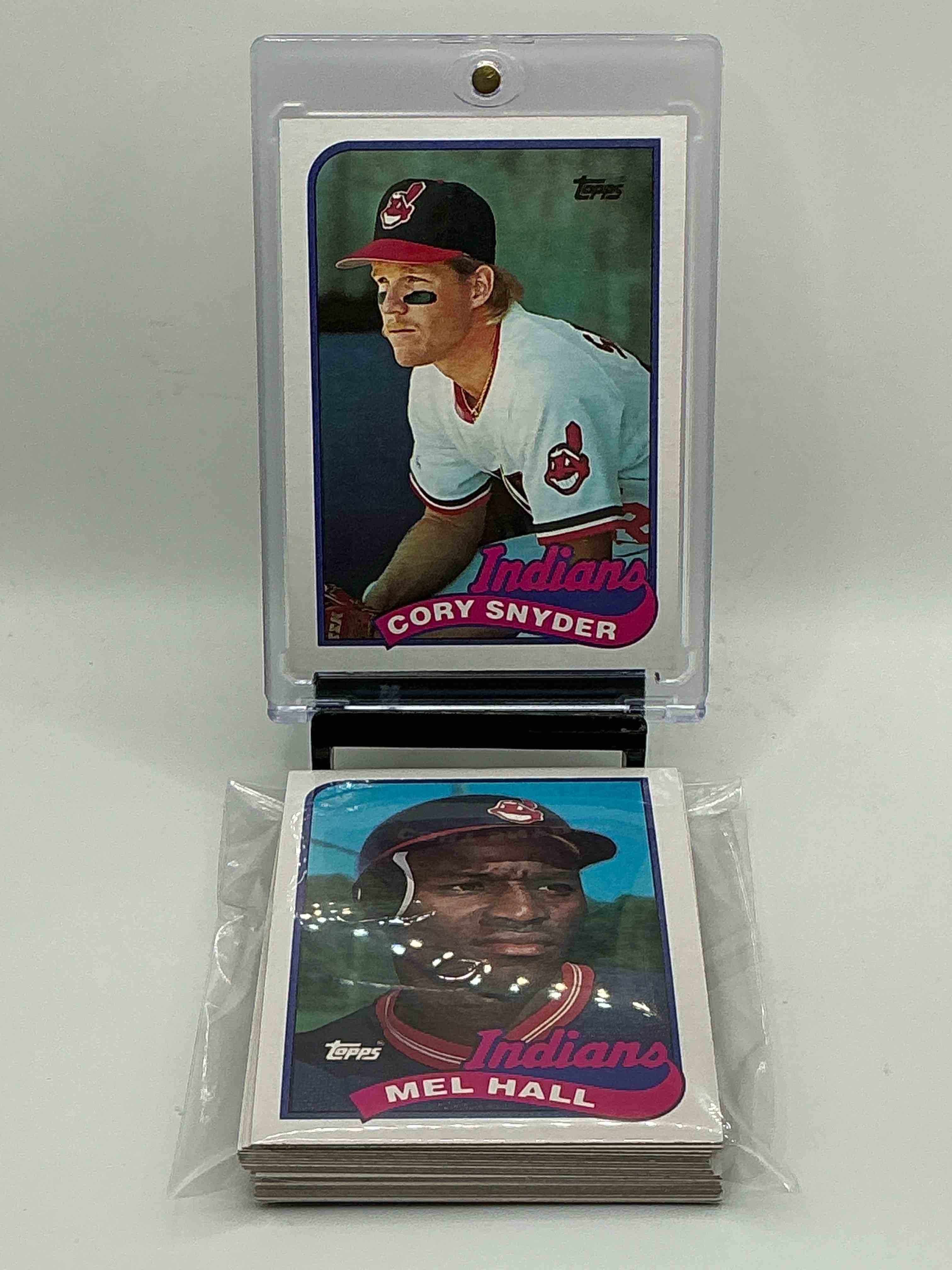indians 1989 team set! wow! 22 card craziness! legends & indians players from 1989! cory snyder! greg swindell, dave clark & more! 