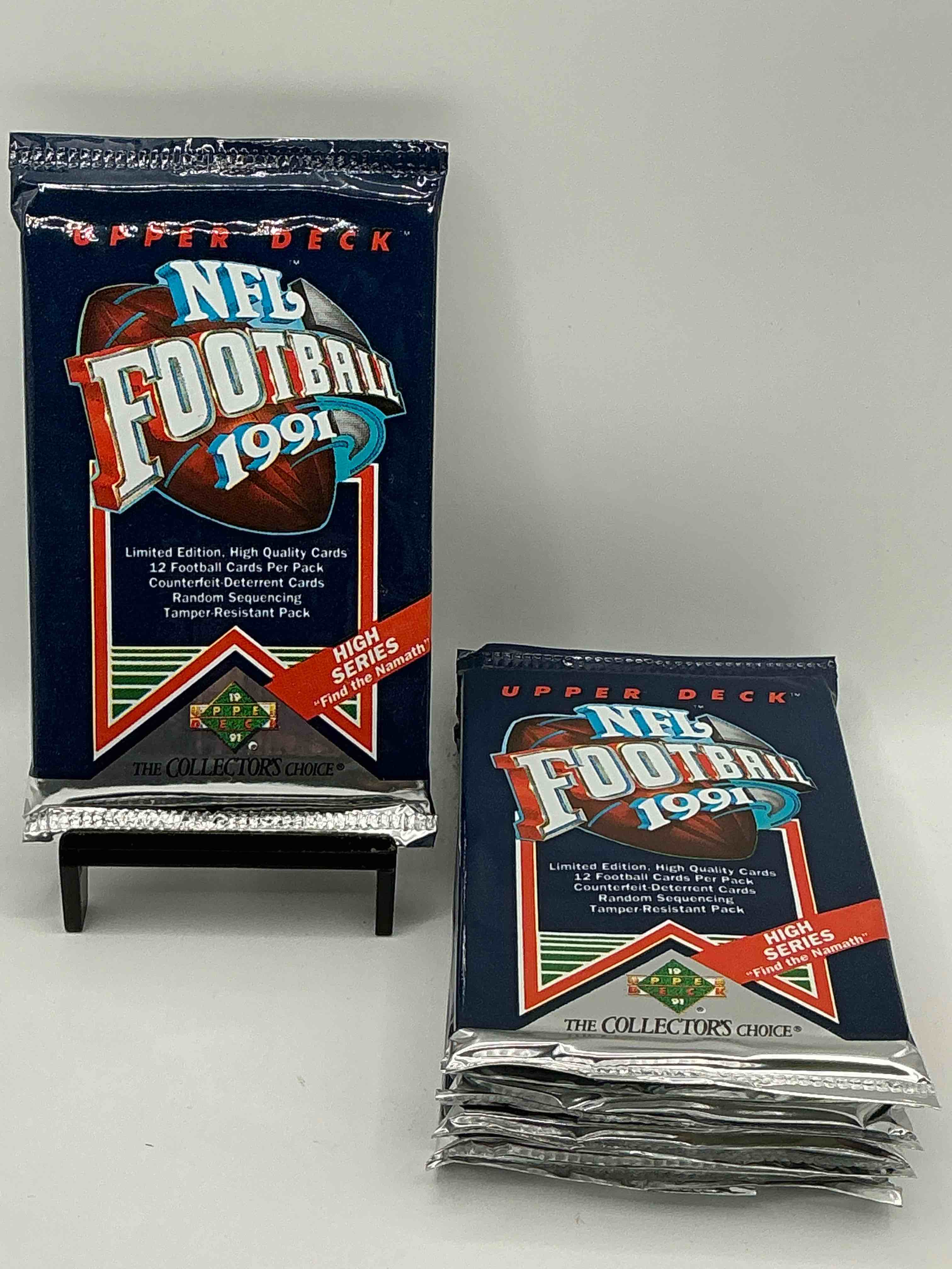 rare & vintage! 1991 upper deck unopened nfl football packs! direct from original box! brett favre rookie year! search for brett favre rookie & other 80s stars!
