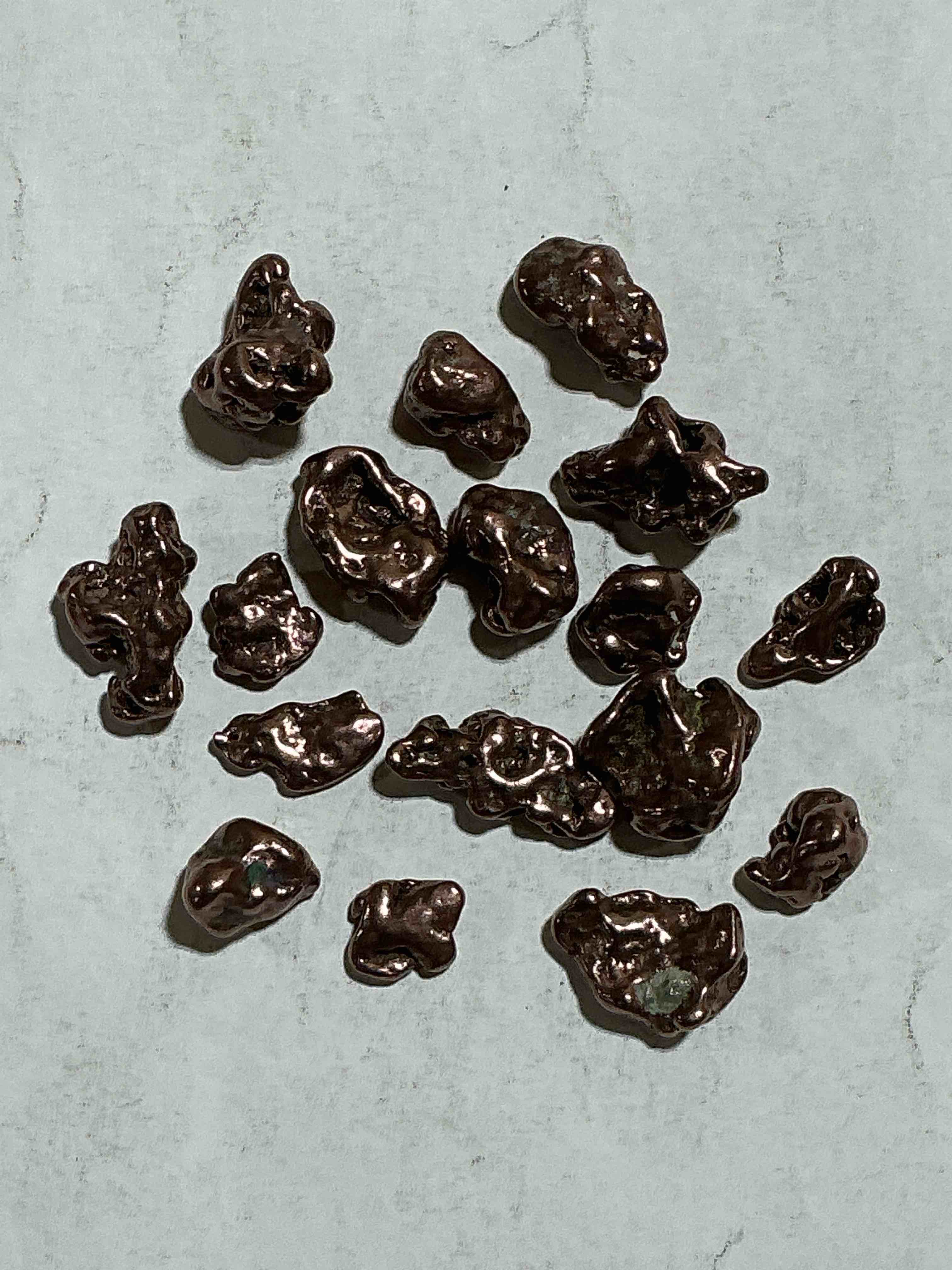 Condition photo showing Good Condition for Copper Nuggets In Rare Form! Check Out These Rarely Seen Approximately .999 Copper Nuggets Direct From Prospecting In Copper Harbor, Michigan! Copper In Nugget Form Is Rarely Seen & Each Piece Is Completely Unique. A Great Investment In Fine U.S. Michigan Copper & Also Really Cool Conversation Pieces!